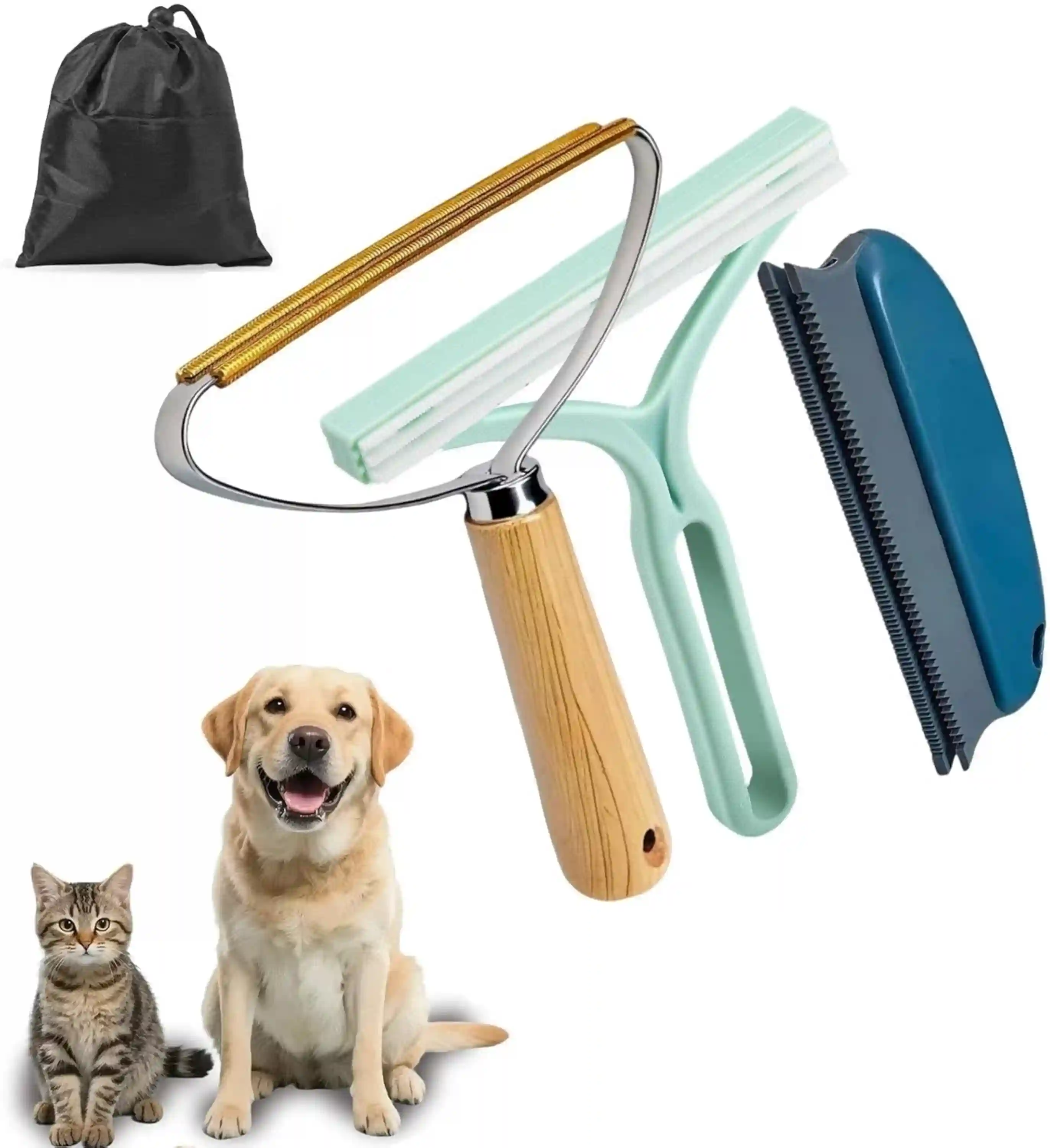 Qbily 2nd Gen Reusable Pet Hair Remover Set