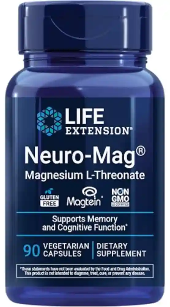 Neuro-Mag Magnesium L-Threonate Memory Health Quick Thinking Cognitive Support Supplement 90 Vegetarian Capsules