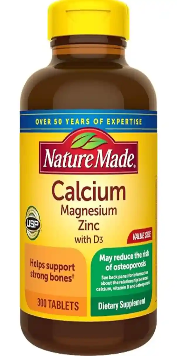 Nature Made Calcium Magnesium Zinc with Vitamin D3 Tablets 300 Count