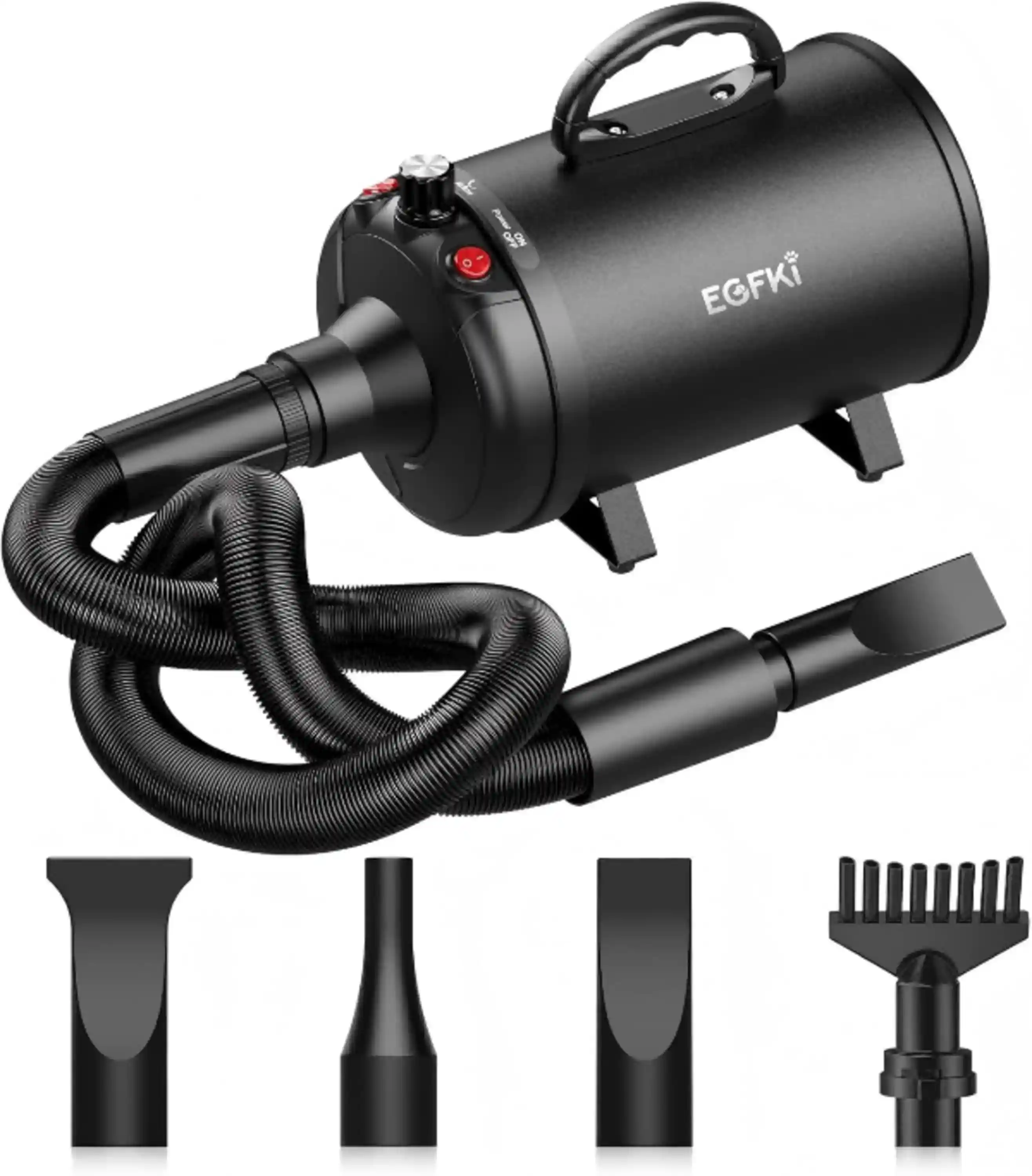 EGFKI Dog Hair Dryer 5.2HP 3800W High Velocity Pet Blow Dryer