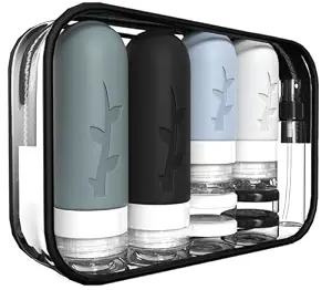 Tocelffe 18 Pack TSA Approved Silicone Travel Bottles for Toiletries