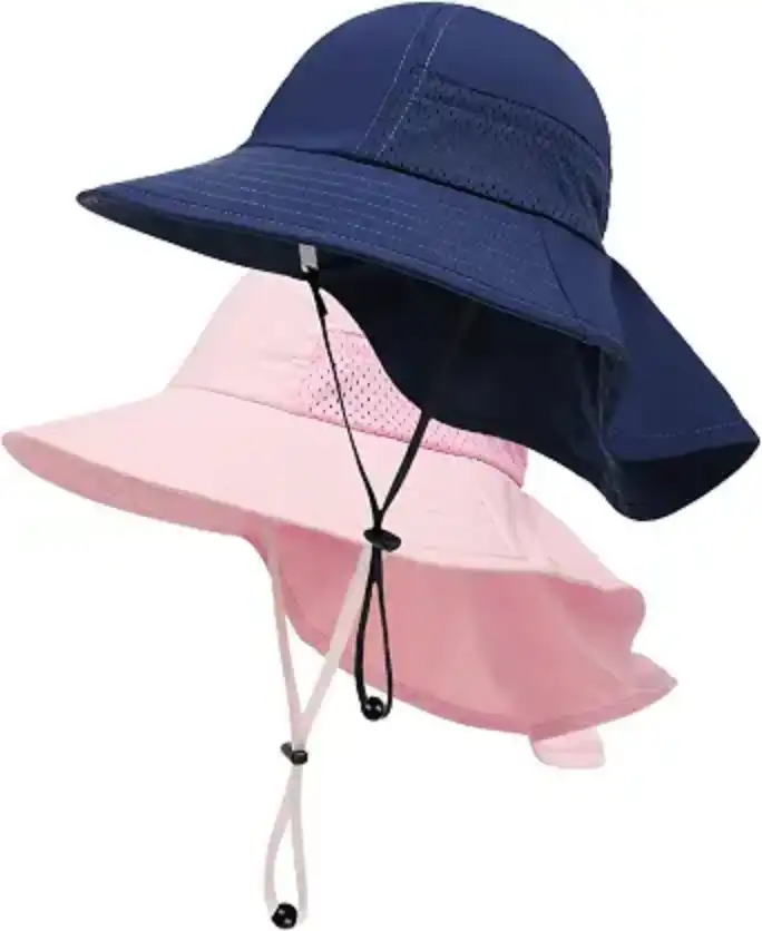 Toddler Baby Sun Hat Kids Summer Beach Essentials Adjustable Bucket Wide Brim