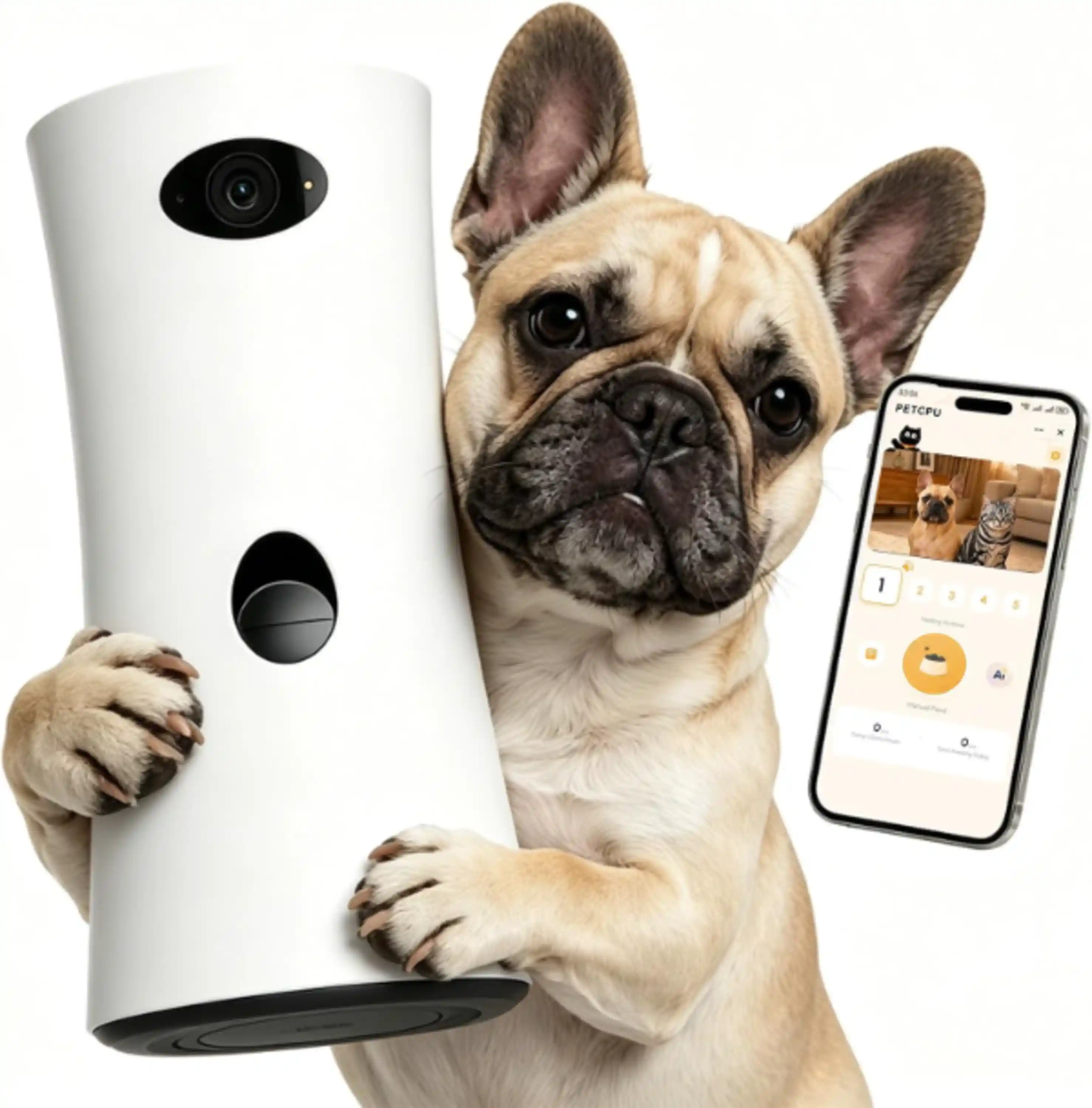 Pet Camera Treat Dispenser 360 Degree Pet Dog Security Cameras with Phone App WiFi 5G 2.4G