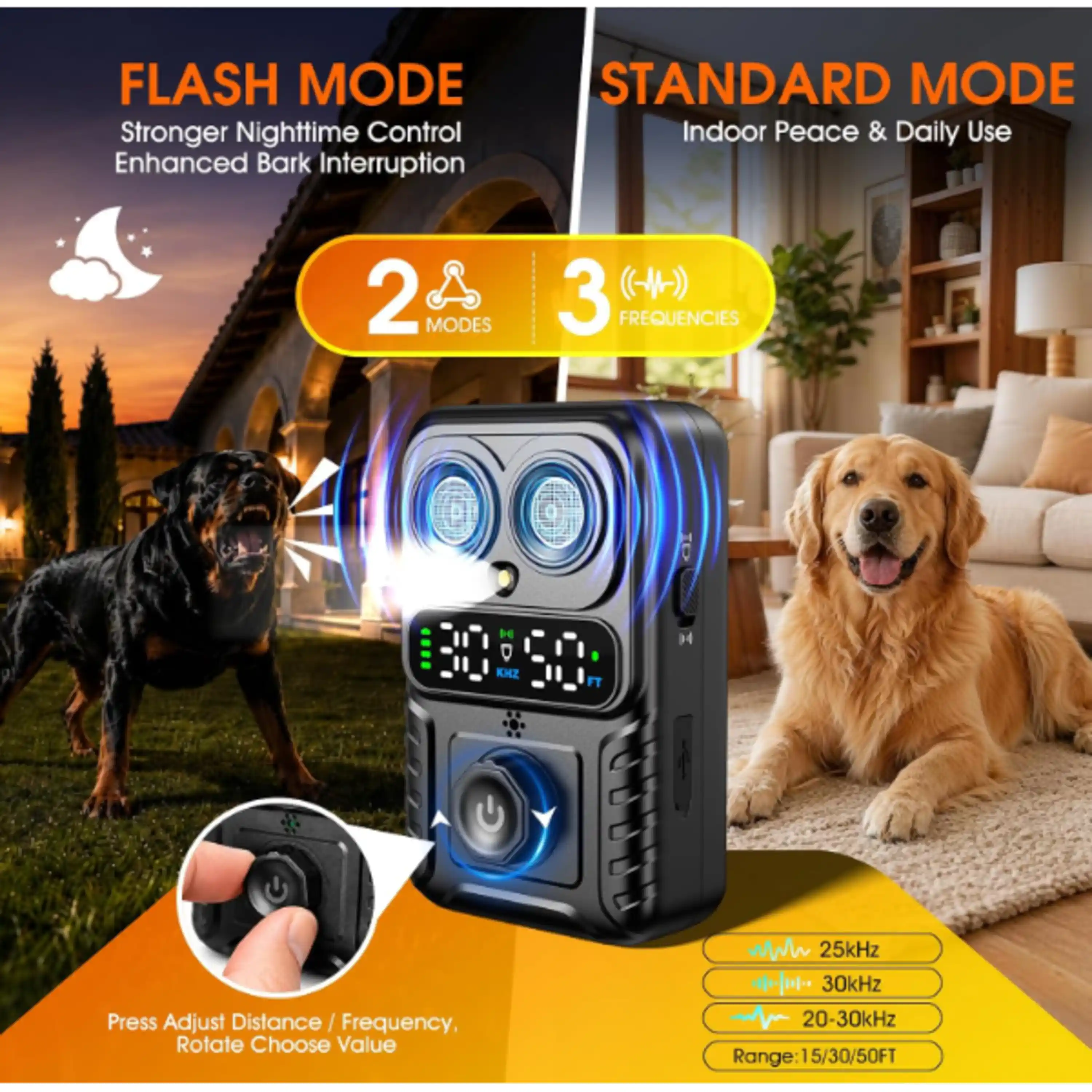 Anti Barking Device for Dogs Automatic Bark Box Ultrasonic Dog Bark Deterrent