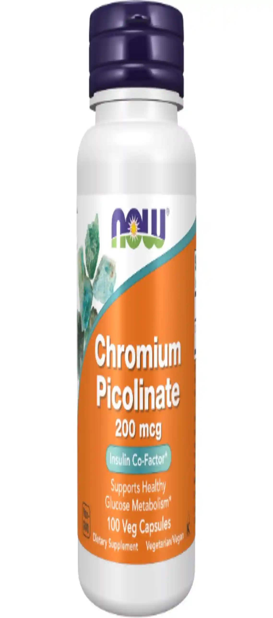 NOW Supplements Chromium Picolinate 200 mcg Essential Trace Mineral Insulin Co Factor Supplement