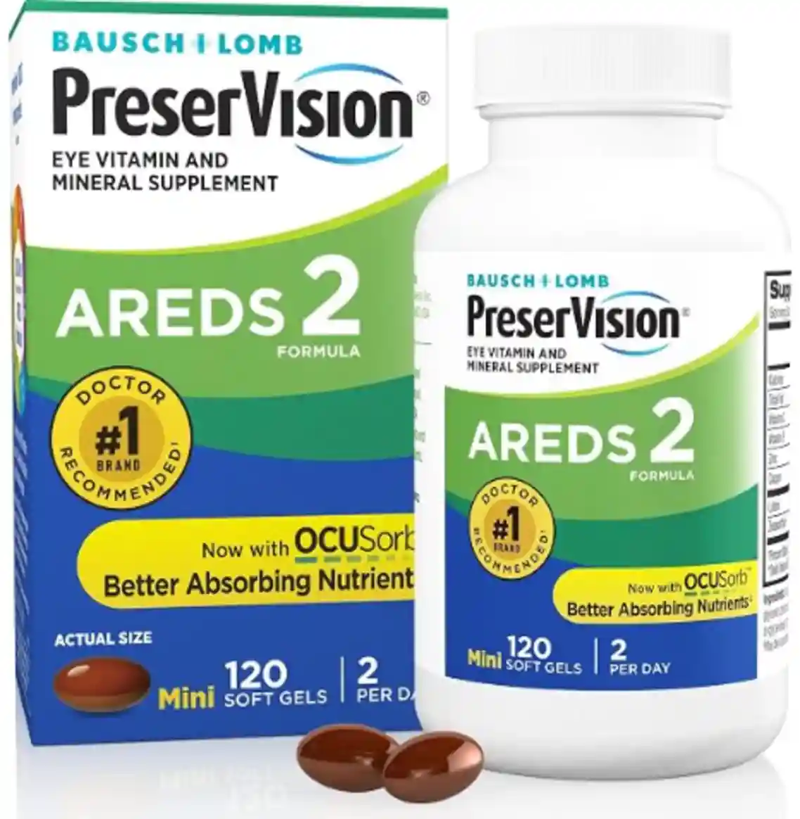 PreserVision AREDS 2 Eye Vitamins Lutein Supplement Bausch Lomb Eye Health Support