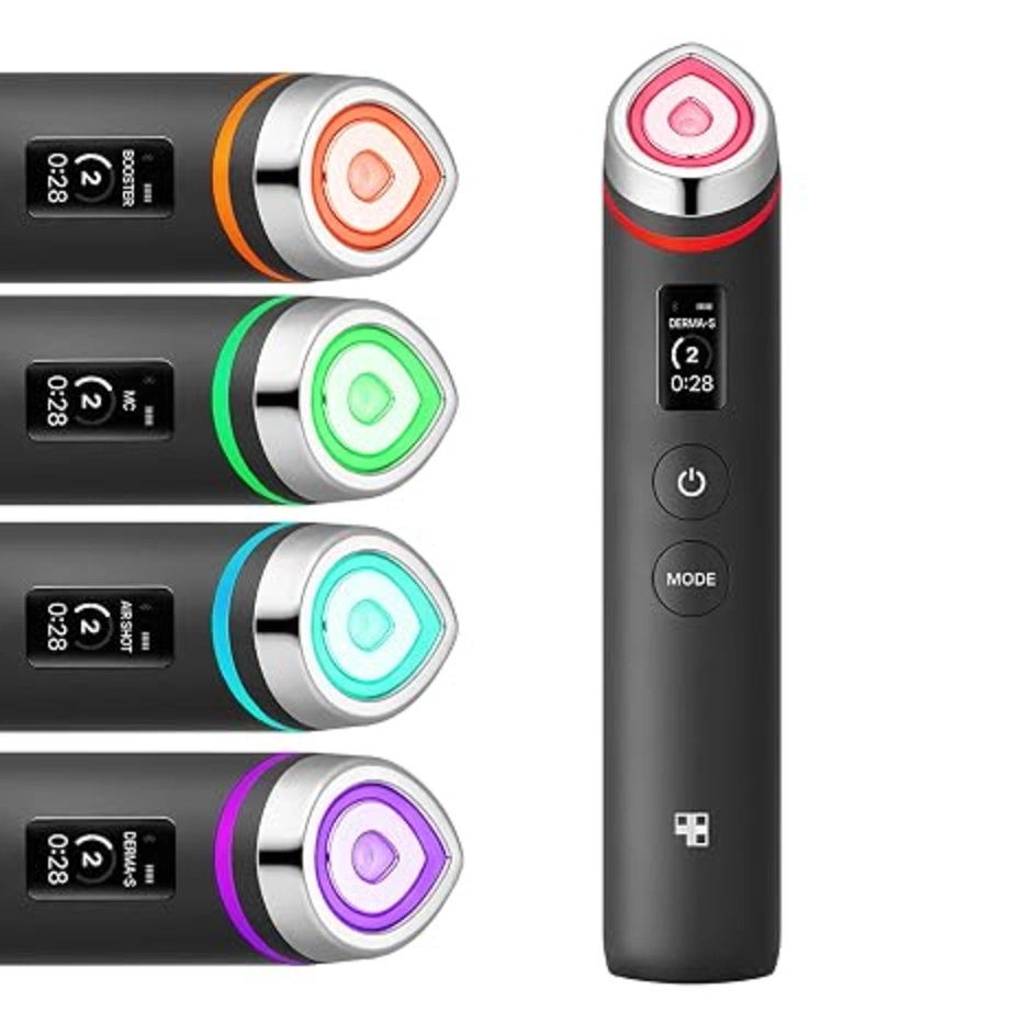 medicube Booster Pro 6 in 1 Real Glass Glow Beauty Massager Black