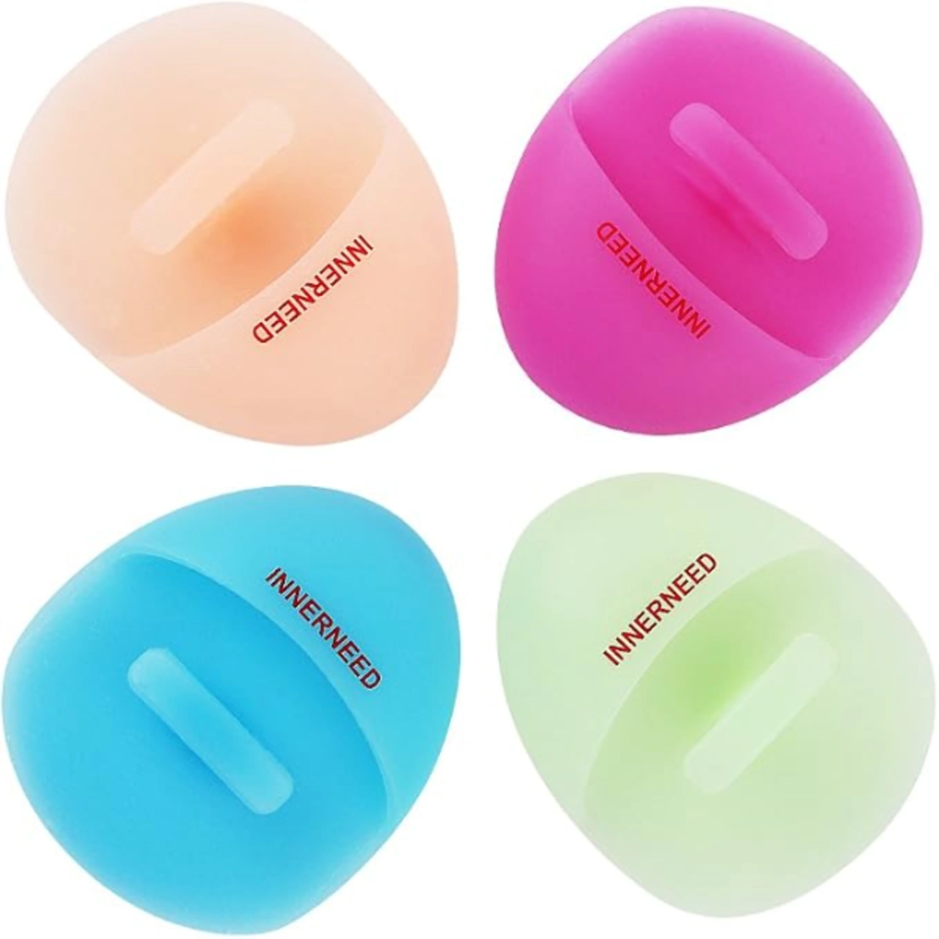 INNERNEED Super Soft Silicone Face Cleanser Massager Brush Pack of 4