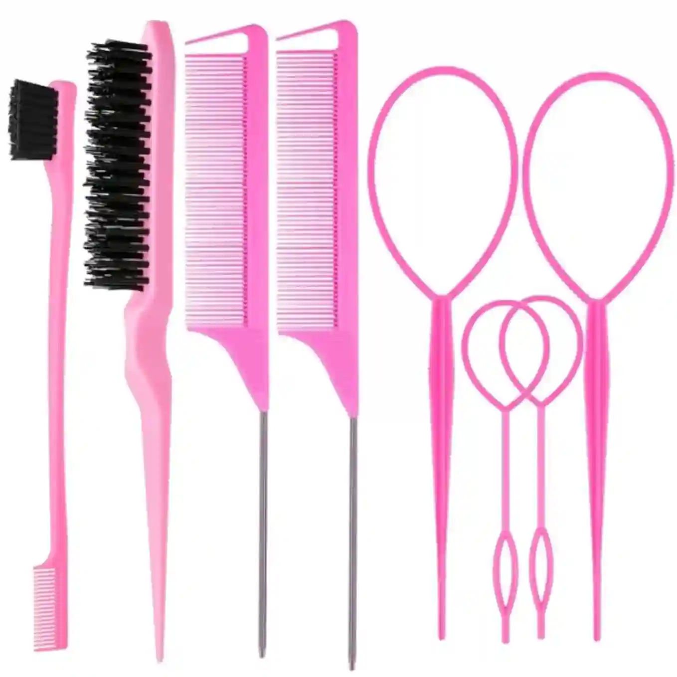 ZVOREI 8 Piece Pink Hair Styling Tool Set