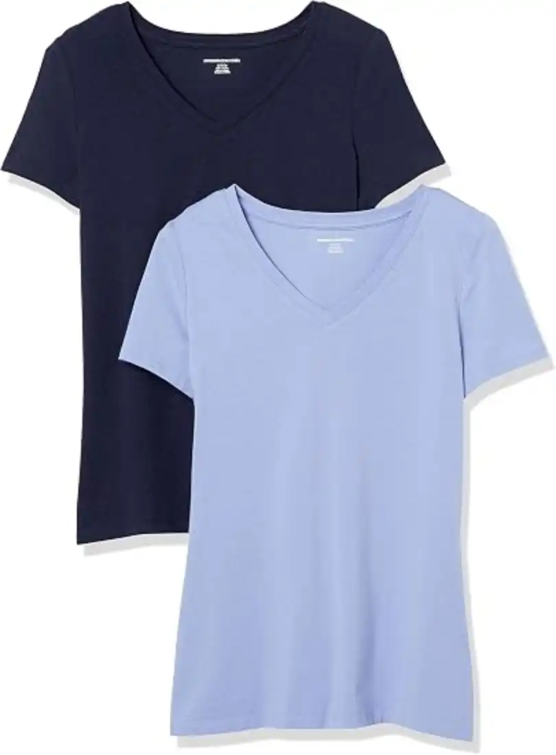 Amazon Essentials Women's Regular-Fit Short-Sleeve V-Neck T-Shirt