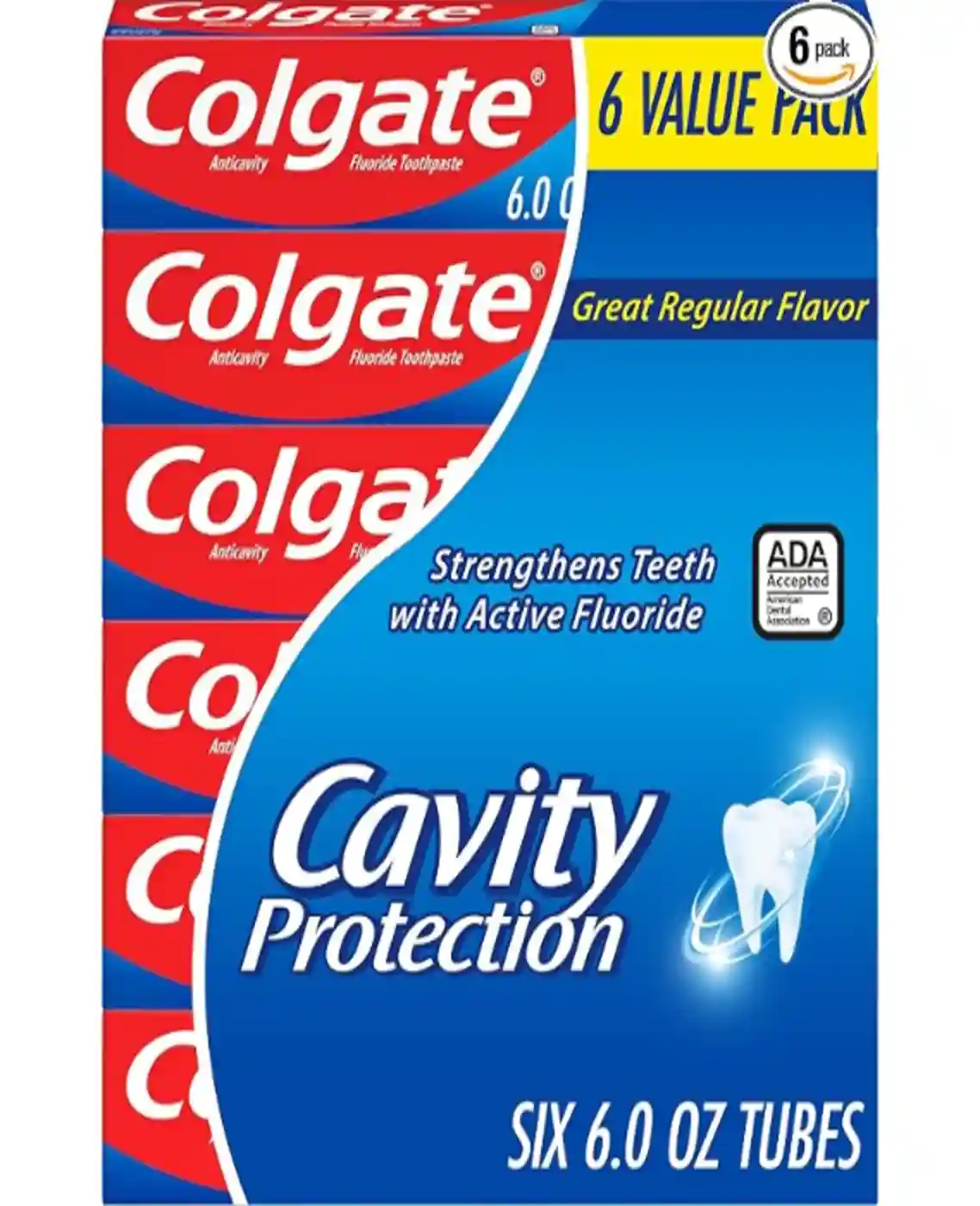 Colgate Cavity Protection Fluoride Toothpaste Mint Six Pack