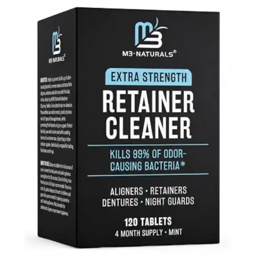M3 Naturals Retainer Cleaner Tablets Denture Cleaner Mint Four Month Supply