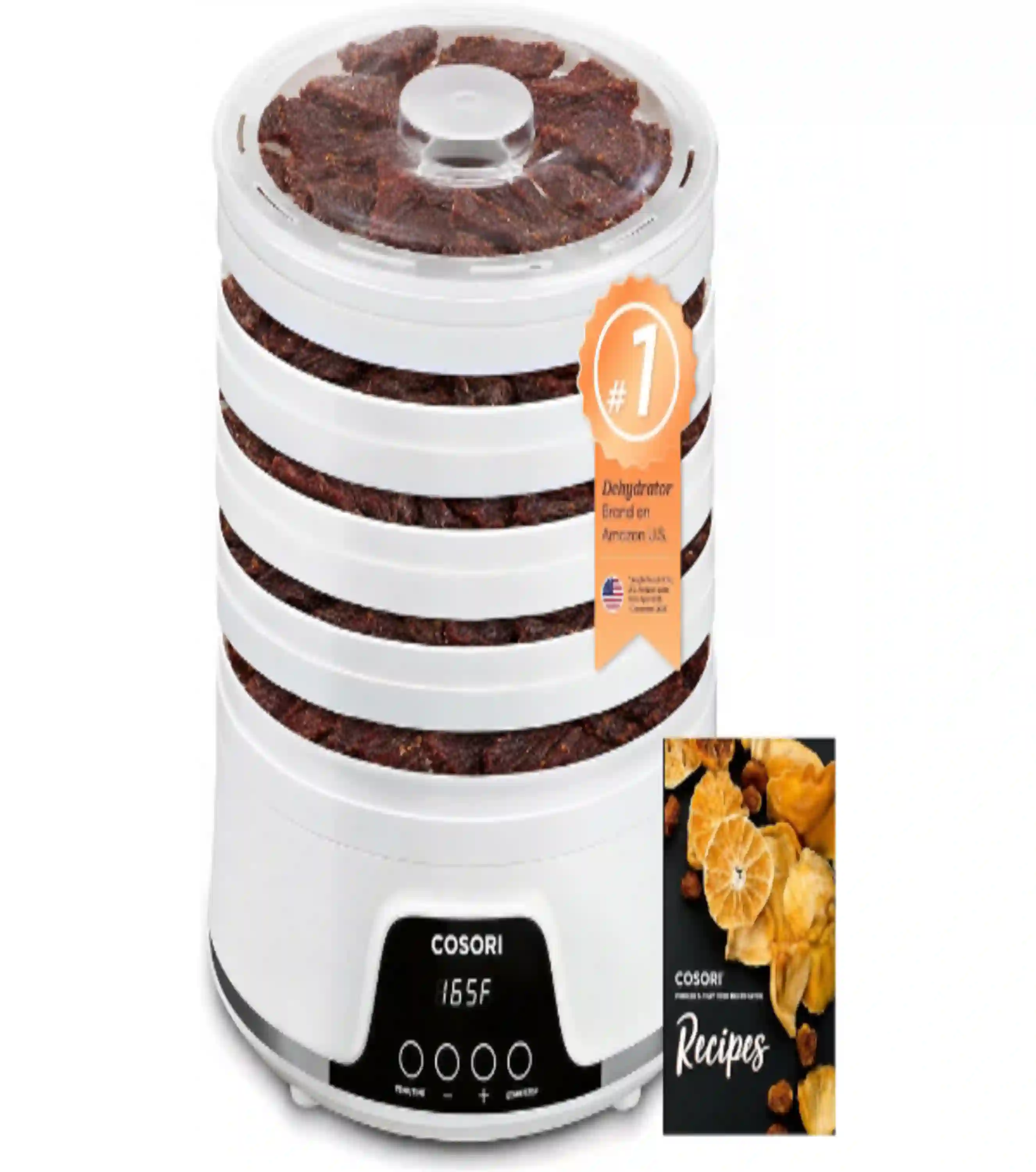 Cosori Compact Food Dehydrator Machine with 5 BPA-Free Trays and Adjustable Height