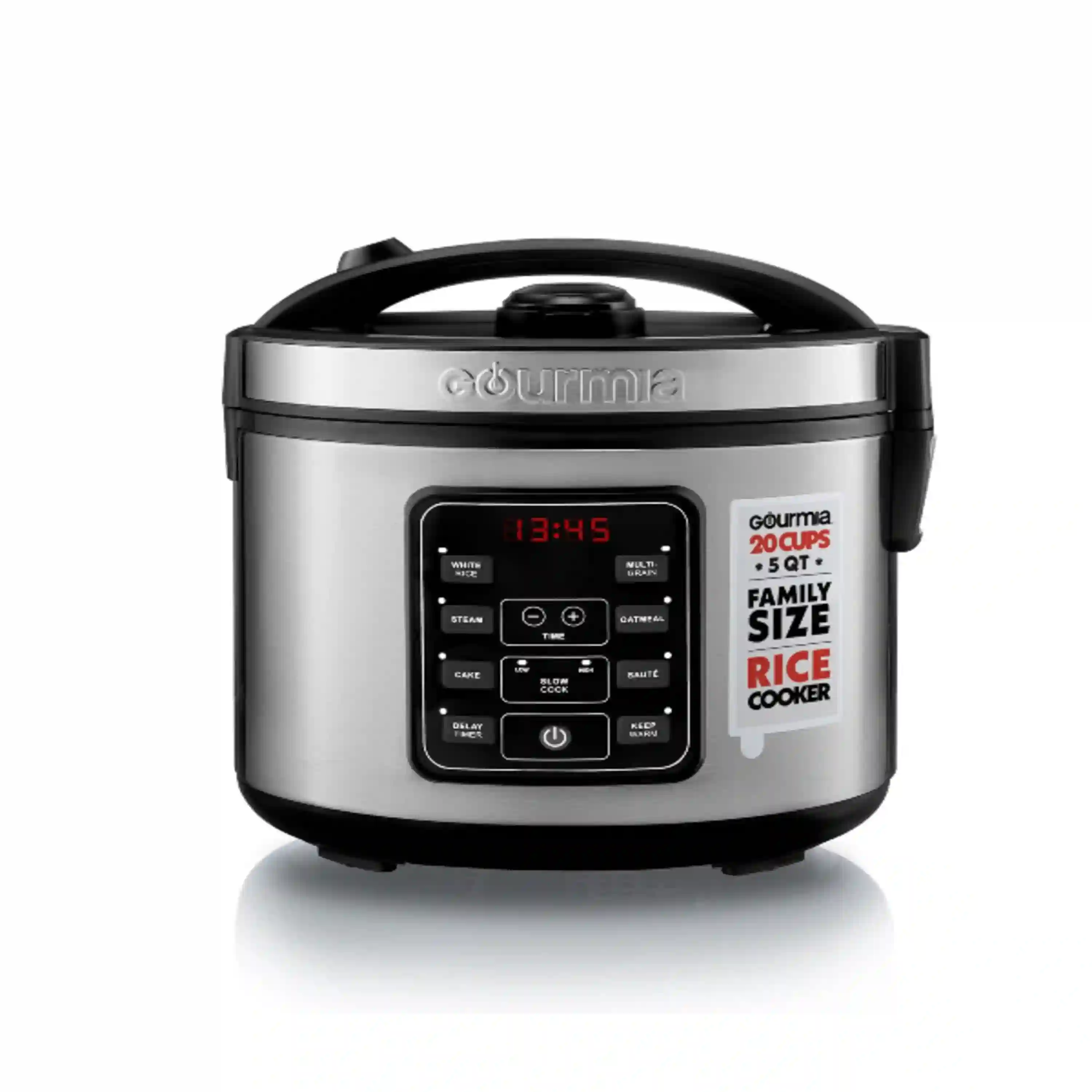 Gourmia 5 Qt Digital Rice Cooker and Food Steamer