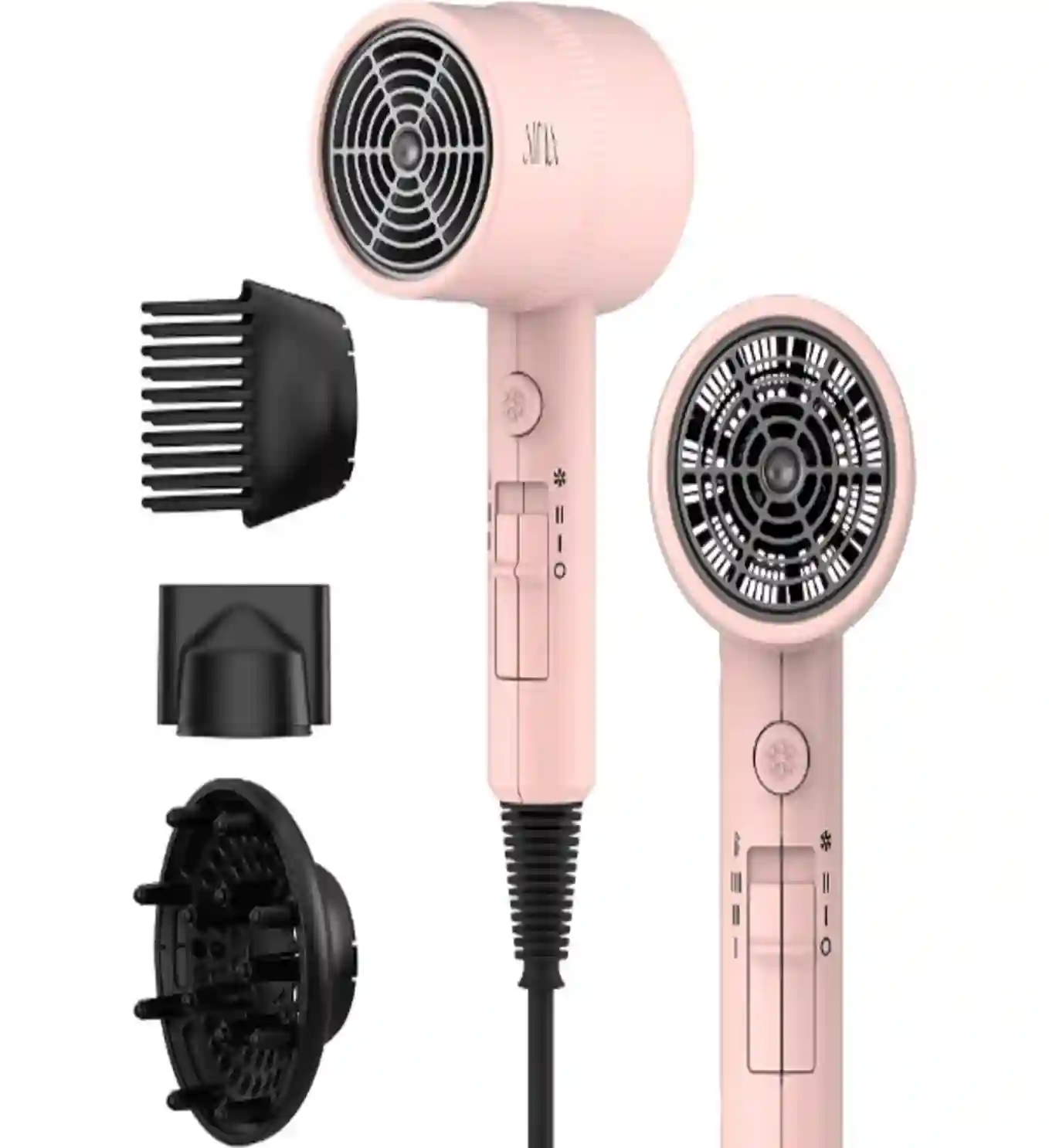 AINA Hair Dryer with Diffuser Comb Full Featured Blow Dryer Pink