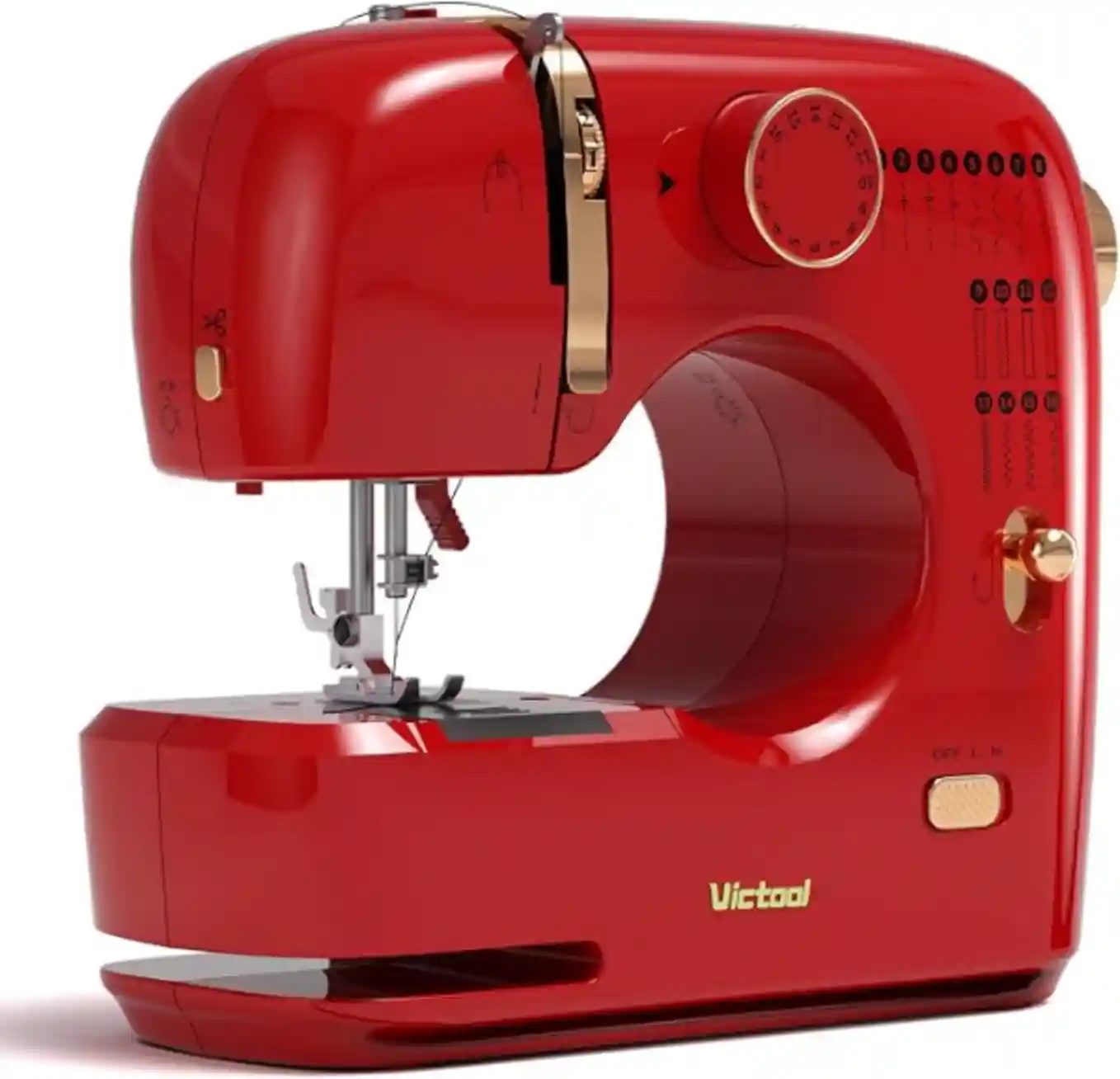 Victool Mini Sewing Machine for Beginners 16 Built in Stitches Pre Threaded Portable Home DIY Repair Tool