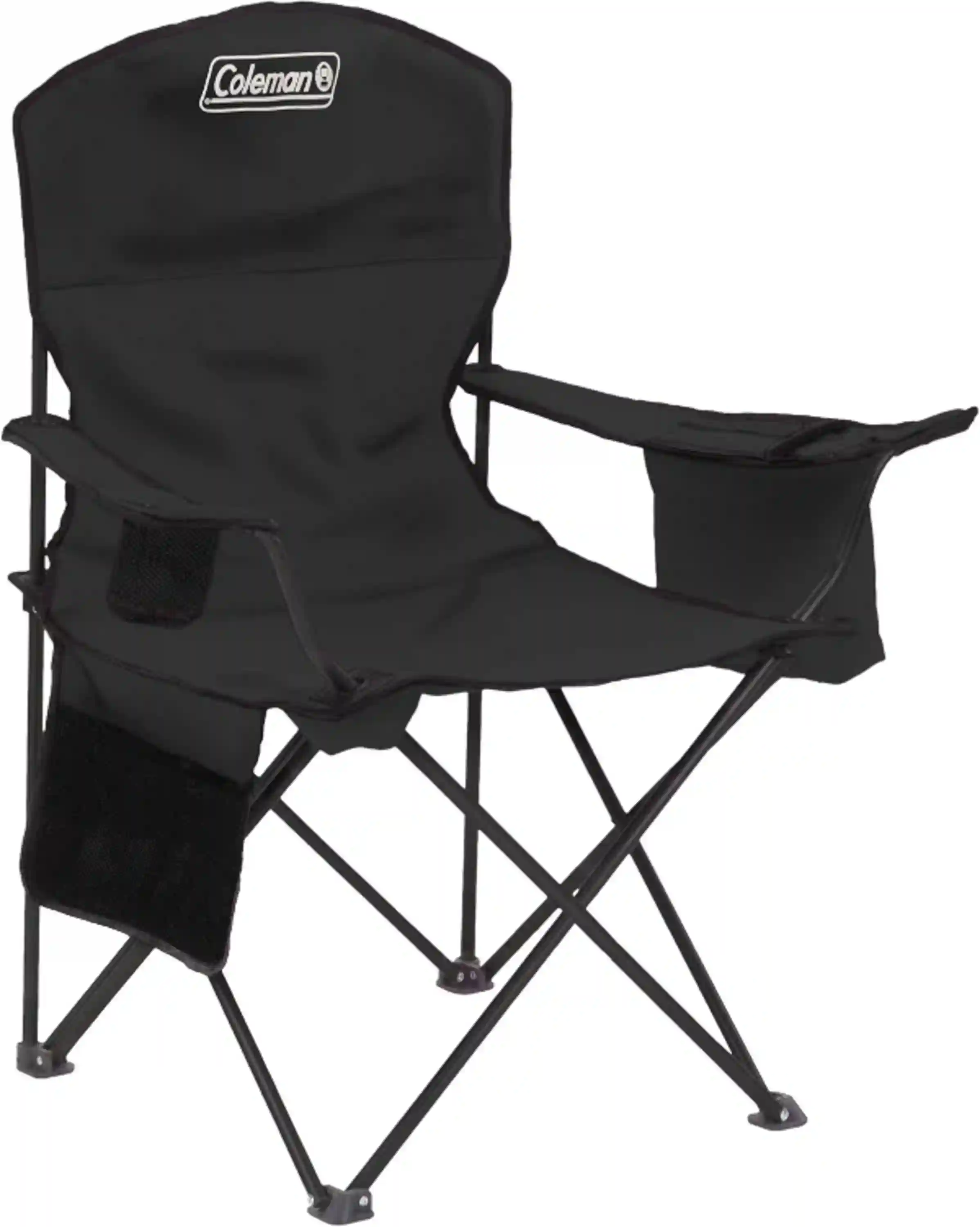 Coleman Portable Camping Chair with Built in 4 Can Cooler and Side Pockets