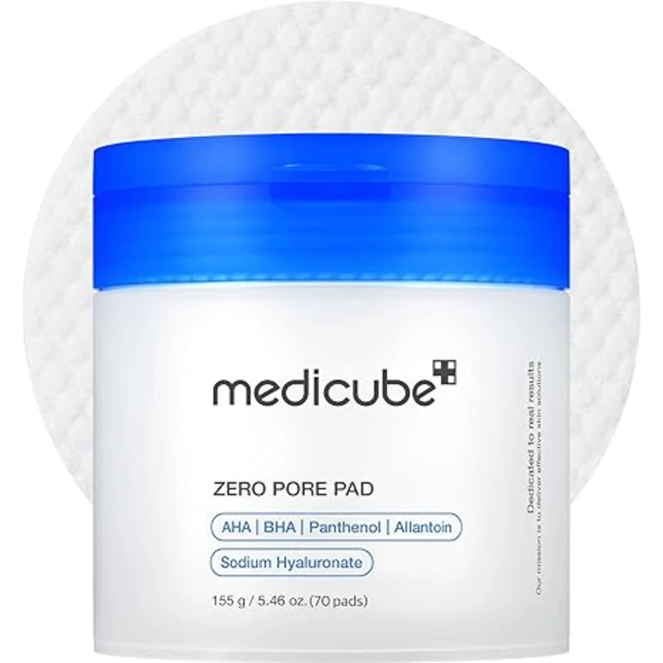 Medicube Zero Pore Pad 2.0 Dual Textured Toner Pads for Exfoliation and Pore Care