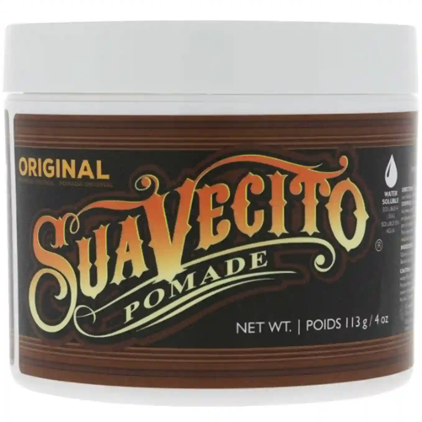 Suavecito Pomade Original Hold For Men 4 oz Medium Shine Water Based