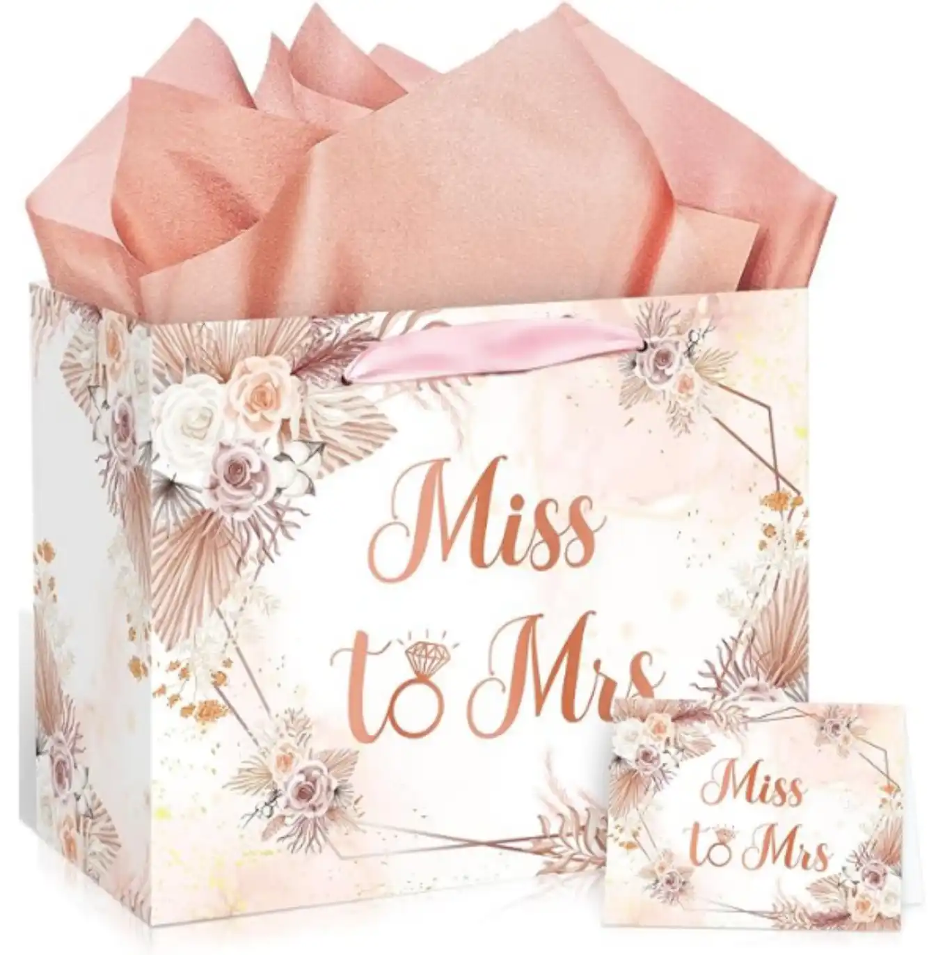 Yomaiha Miss to Mrs Floral Boho Bridal Shower Gift Bag Set
