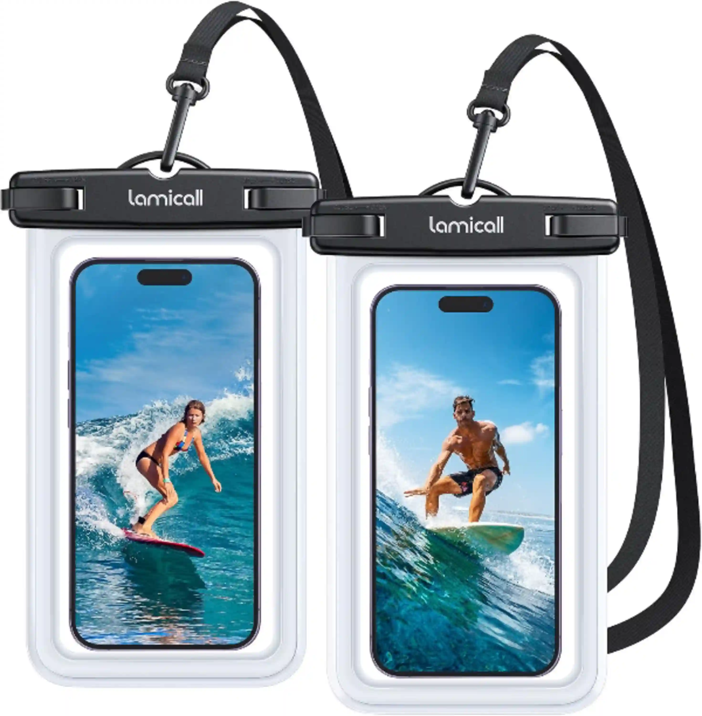 Lamicall Waterproof Phone Pouch 2 Pack IPX8 Case
