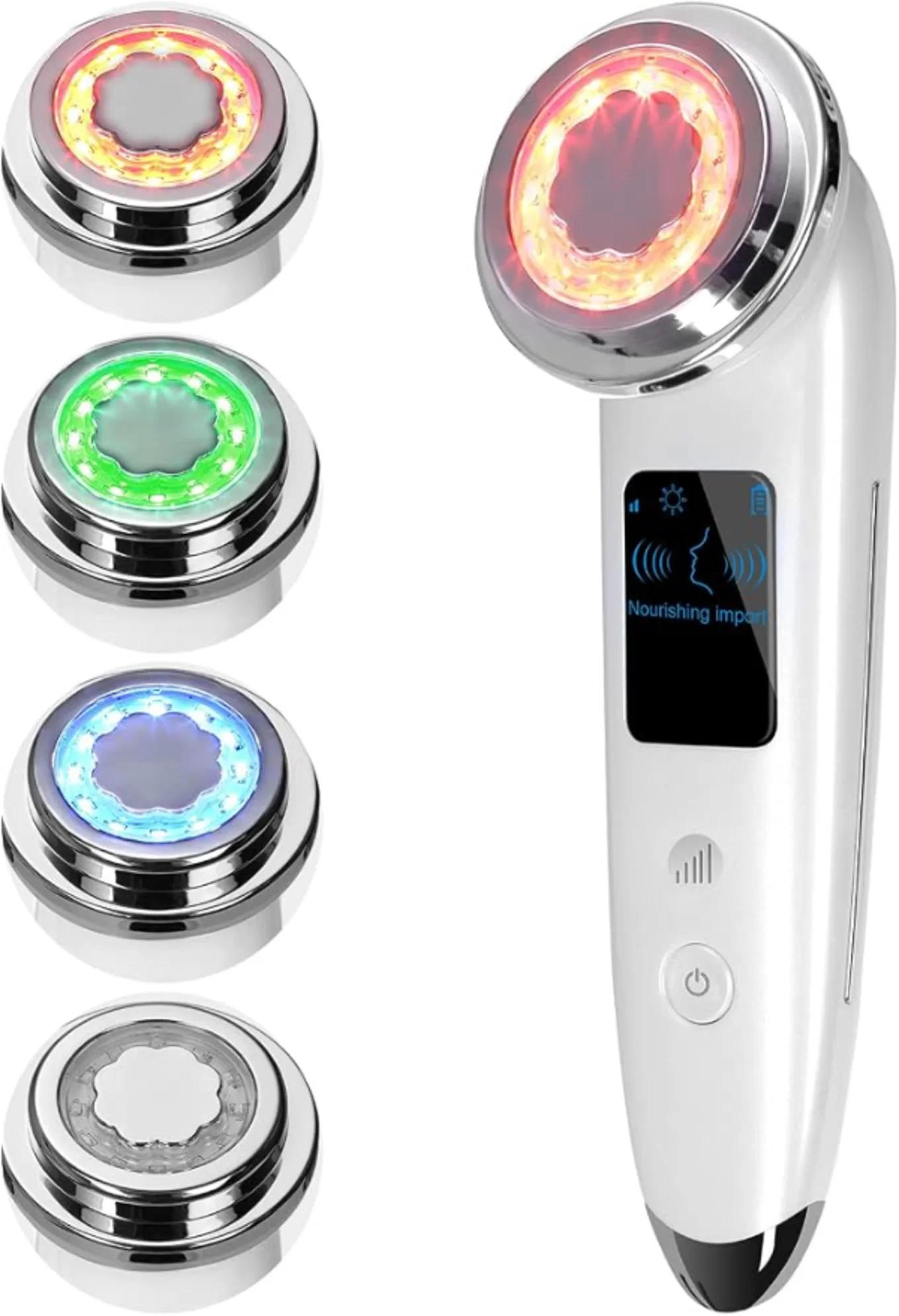 VOFEL 4-in-1 Electric Face Massager with Red, Blue, Green, and Eye Modes for Anti-Aging Skin Tightening and Firming