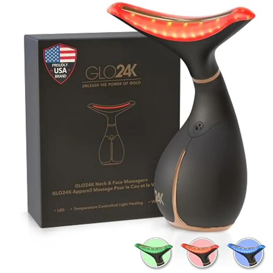 GLO24K LED Face Massager and Neck Wand Skin Tightening Tool