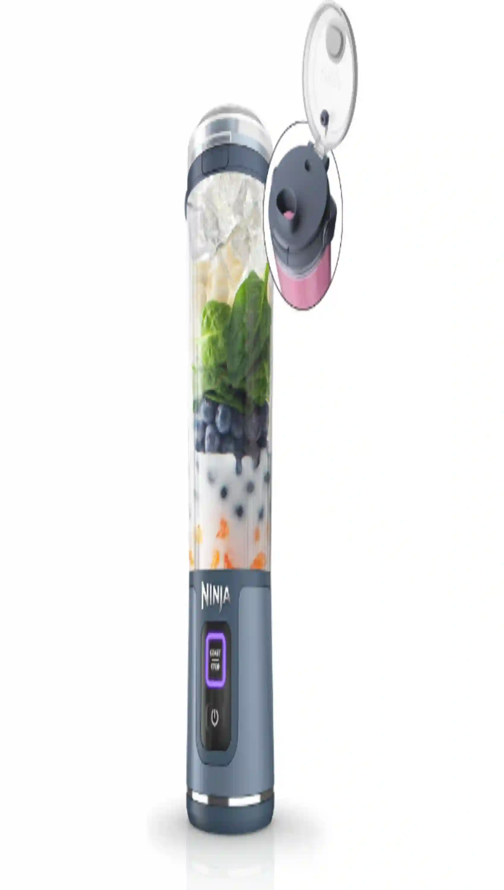Ninja BC151NV Blast Portable Blender, Cordless, 18oz. Vessel, Denim Blue