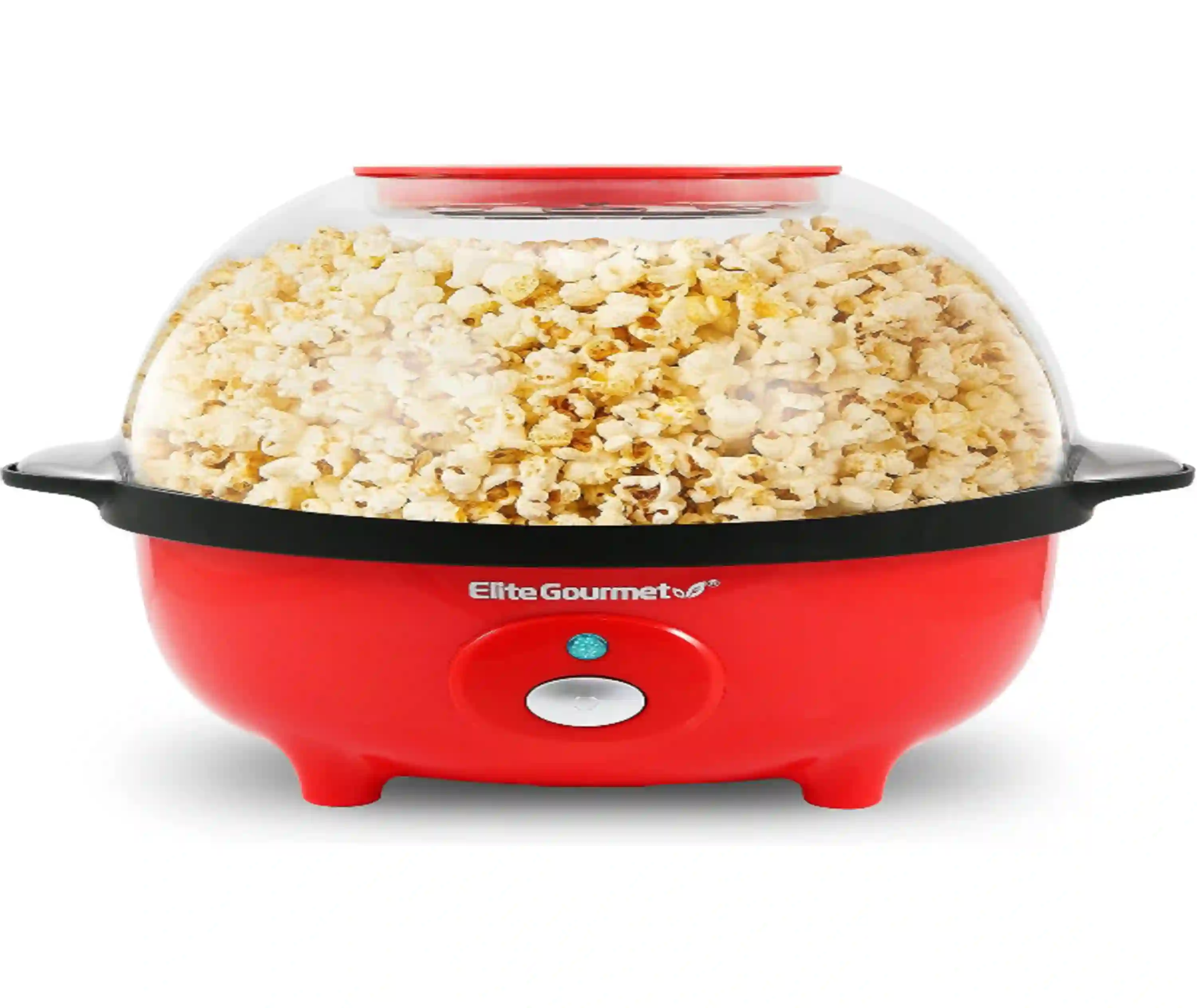 Elite Gourmet EPM330R Stirring Ceramic Nonstick 12 Cup Popcorn Maker Red
