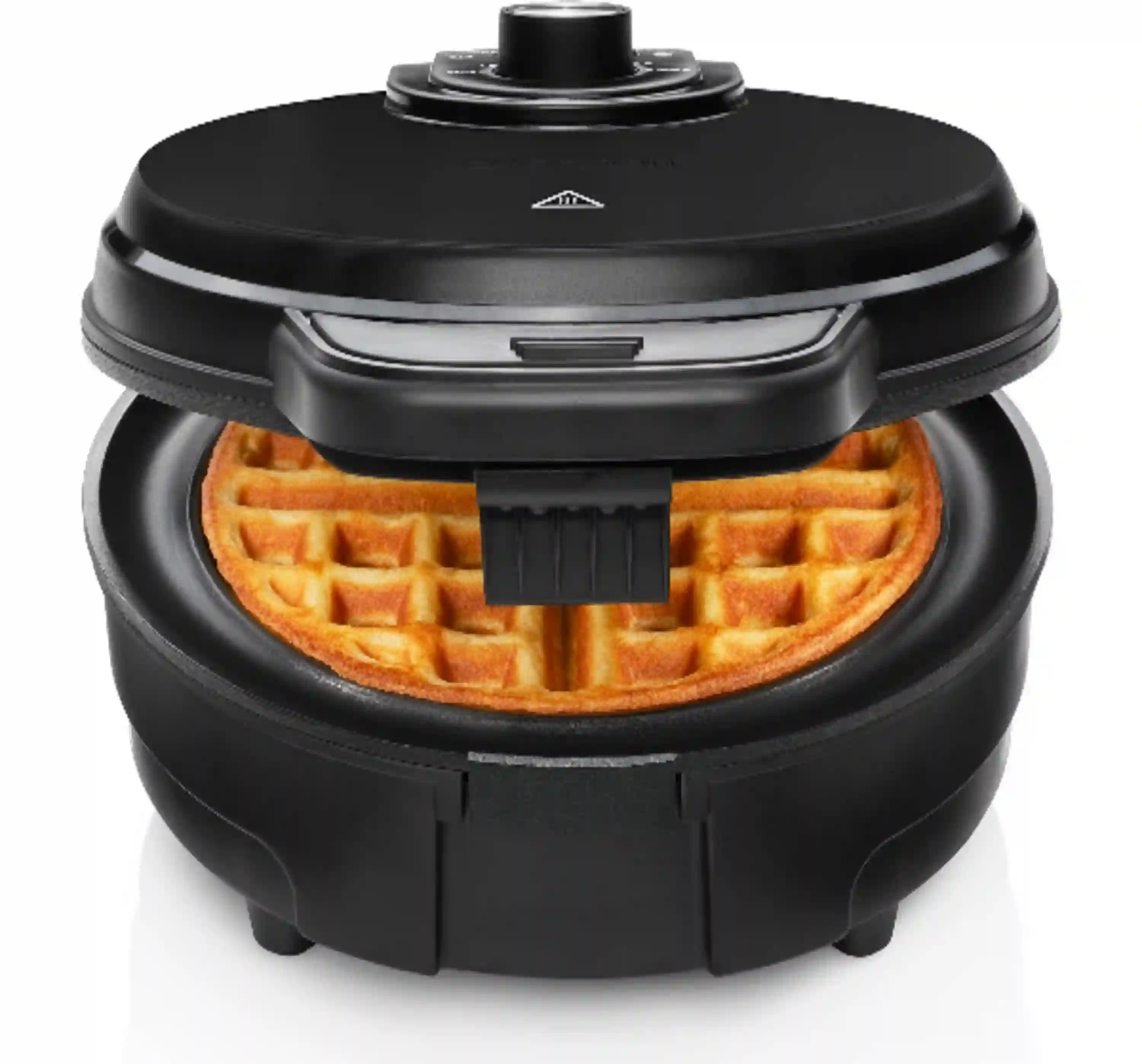 Chefman Anti-Overflow Belgian Waffle Maker with Shade Selector, Nonstick Plates, and Mess-Free Moat