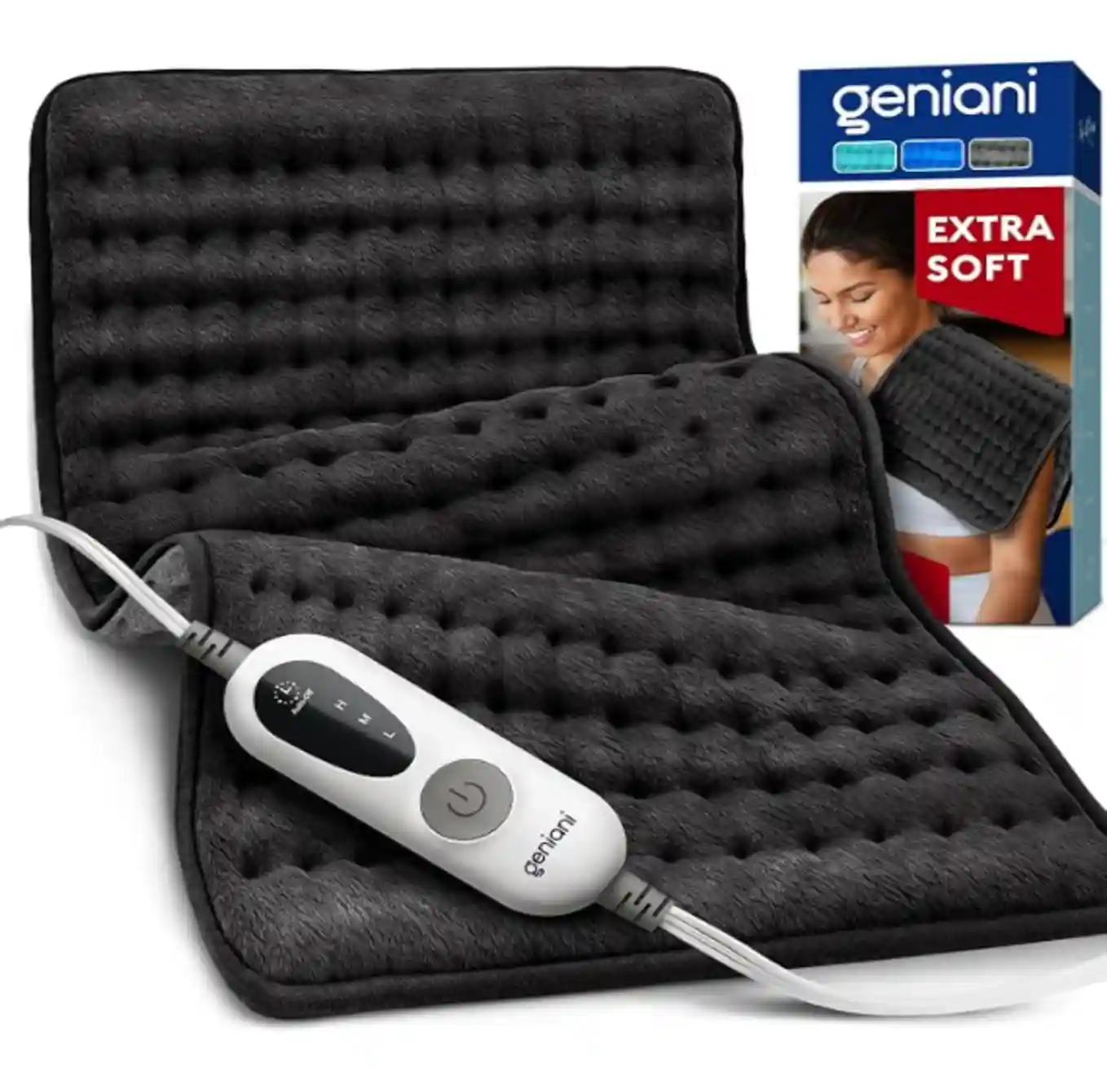GENIANI Electric Heating Pad for Back Pain and Cramps Relief
