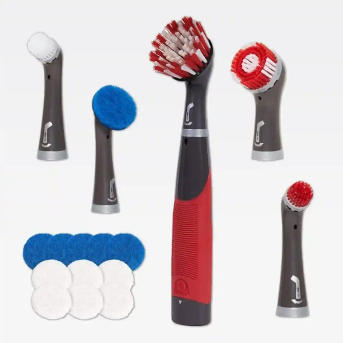 Rubbermaid Reveal Power Scrubber 18-Piece Kit Cordless Electric Battery Powered Scrub Brush