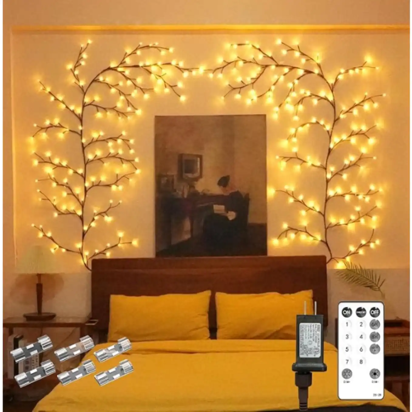 Enchanted Willow Vine Fairy Lights 7.5Ft 144 LEDs Twinkling Branch Lights