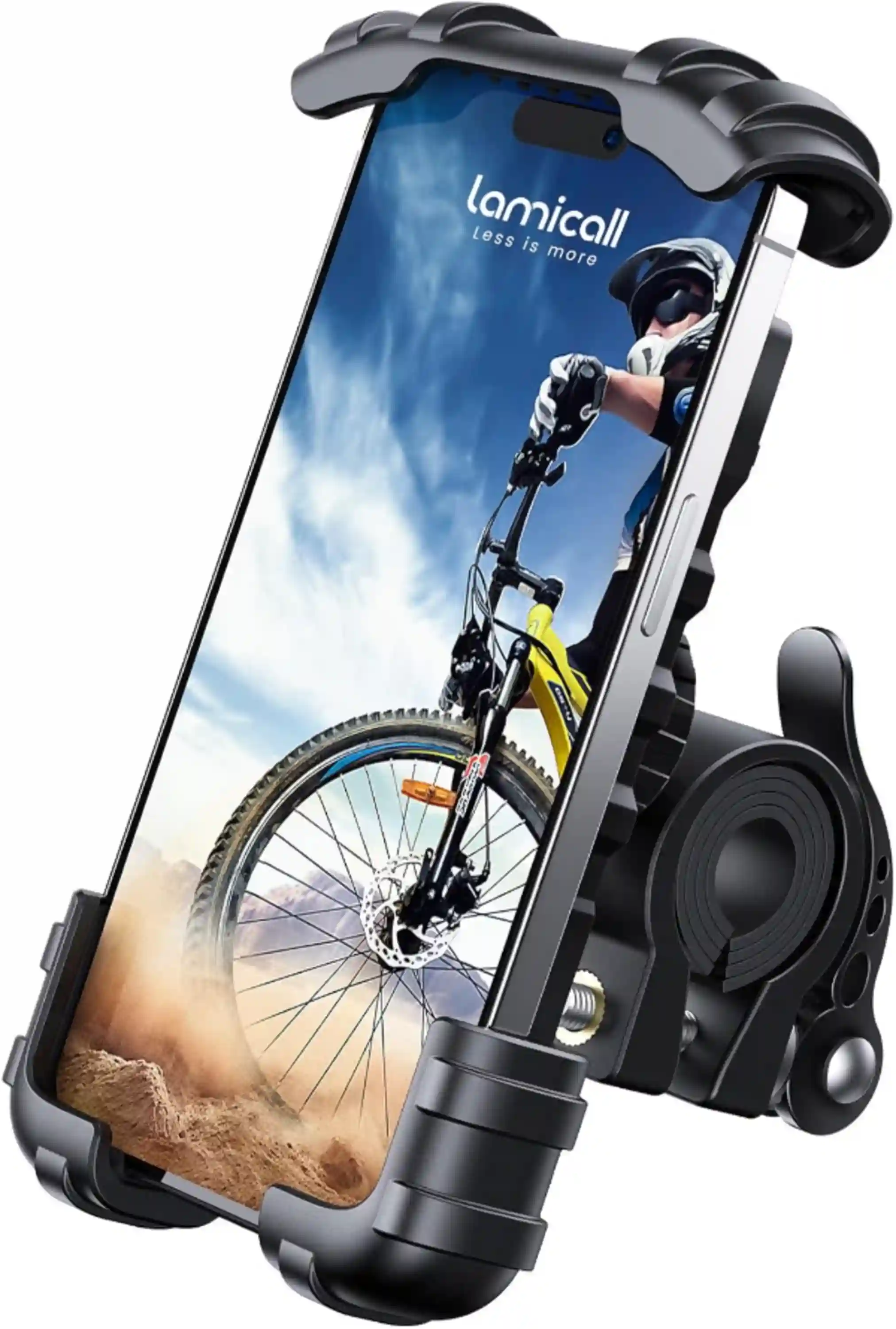 Lamicall Bike Phone Holder Motorcycle Mount Lockable Handlebar Clamp for Smartphones