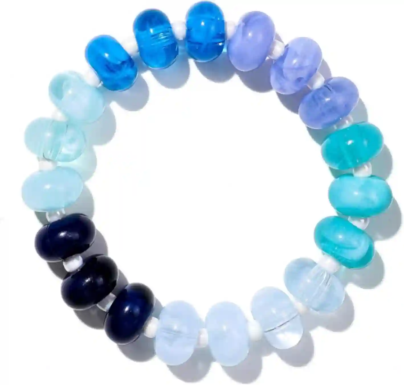 Chunky Colorful Beaded Resin Acrylic Stretch Bracelets for Women Summer Boho Jewelry