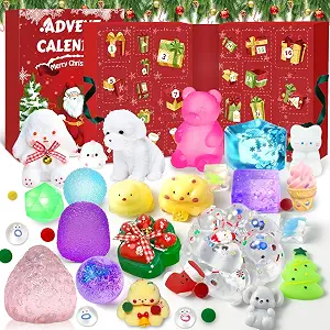 Muxiziu Advent Calendar 2026 – 24 Days Christmas Countdown with Kawaii Squishies