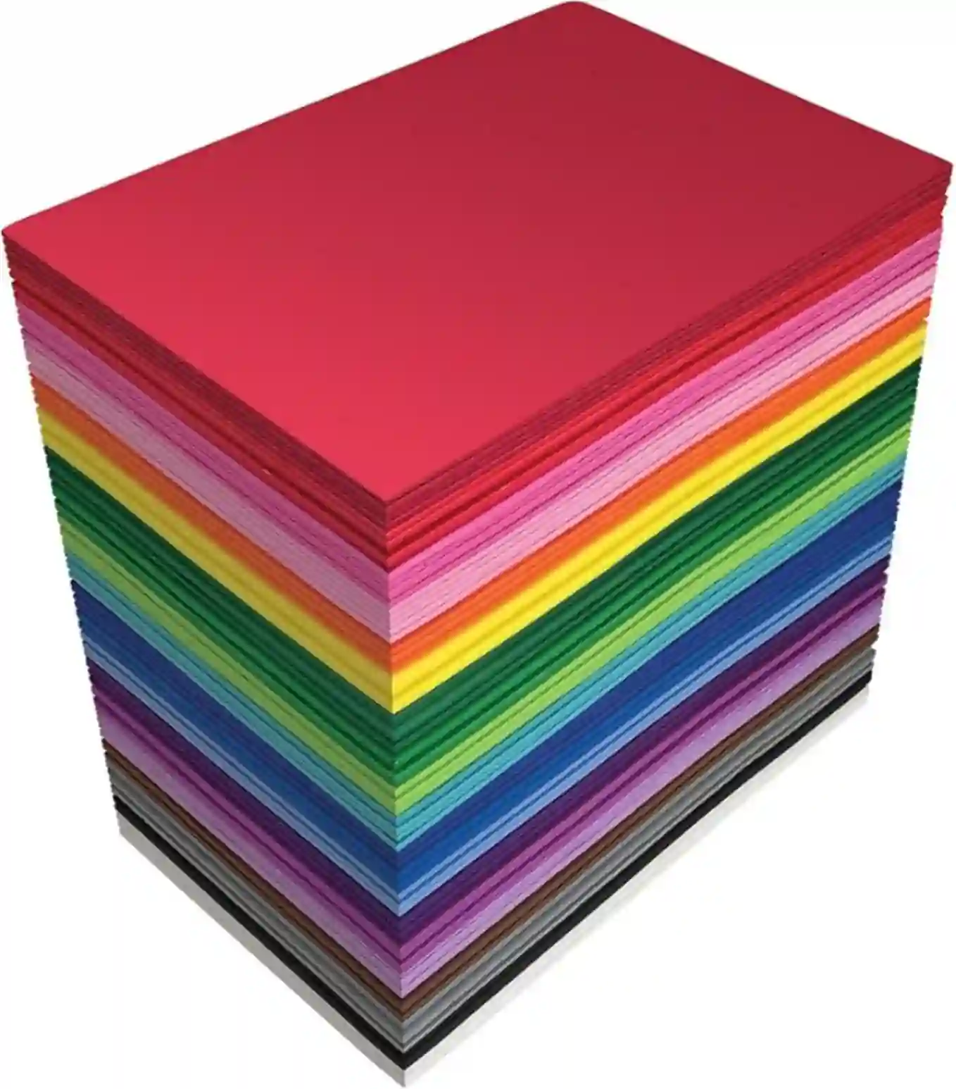 Better Office Products 100 Pack EVA Craft Foam Sheets 5.5 x 8.5 Inch 20 Assorted Colors 2mm Thick