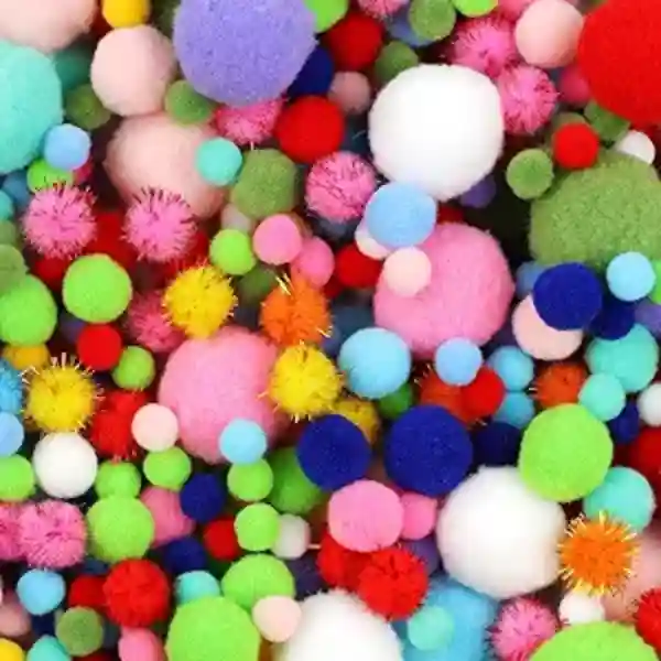 Phinus 900 PCS Multicolor Bulk Pom Poms Assorted Sizes Soft Craft Pompoms for DIY Arts