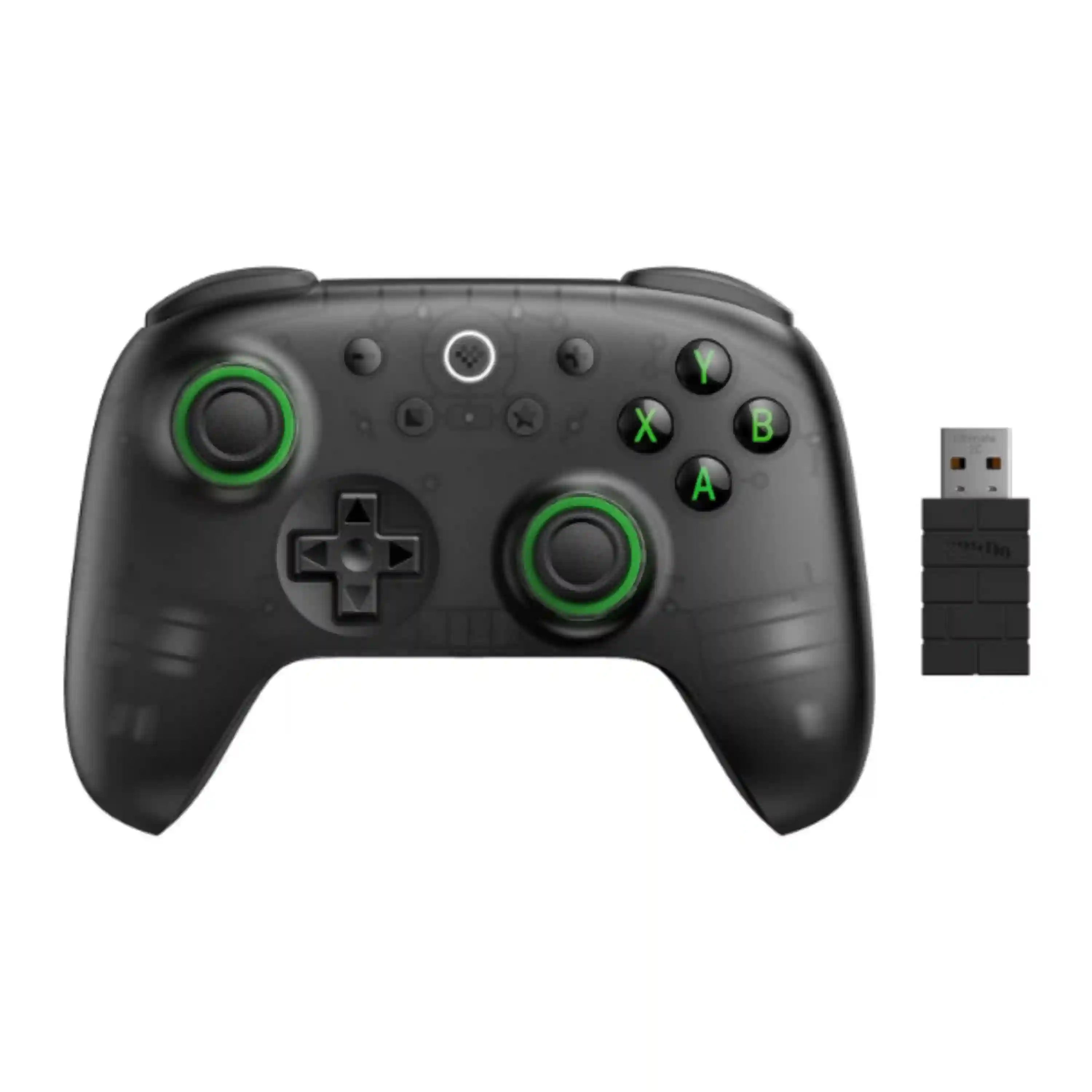 8Bitdo Ultimate 2C Wireless Controller for Windows PC and Android, with 1000 Hz Polling Rate, Hall Effect Joysticks and Triggers, and Remappable L4/R4 Bumpers (Transparent Black)