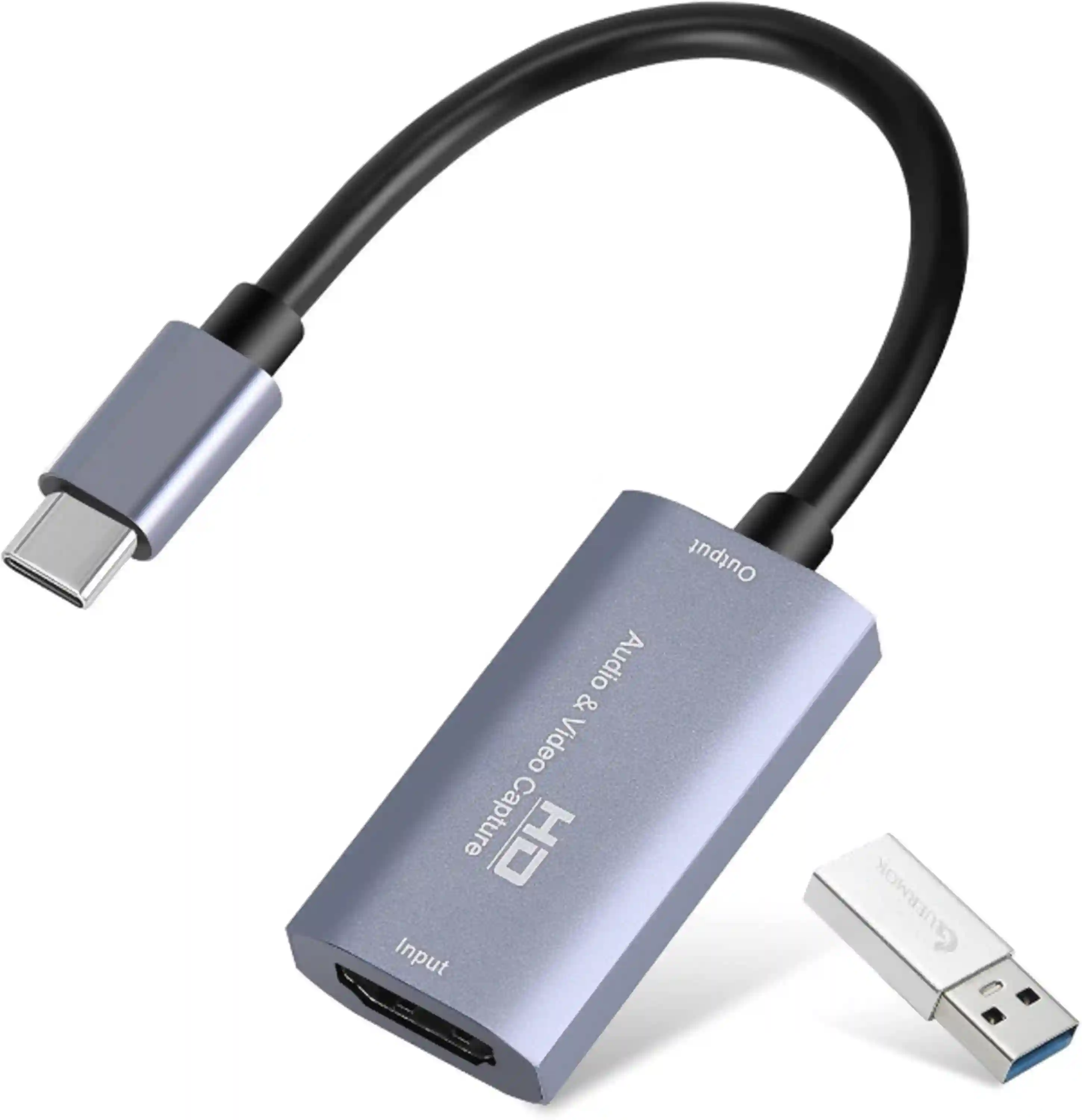 Guermok Video Capture Card, 4K USB3.0 HDMI to USB C, 1080P 60FPS & 2K 30FPS