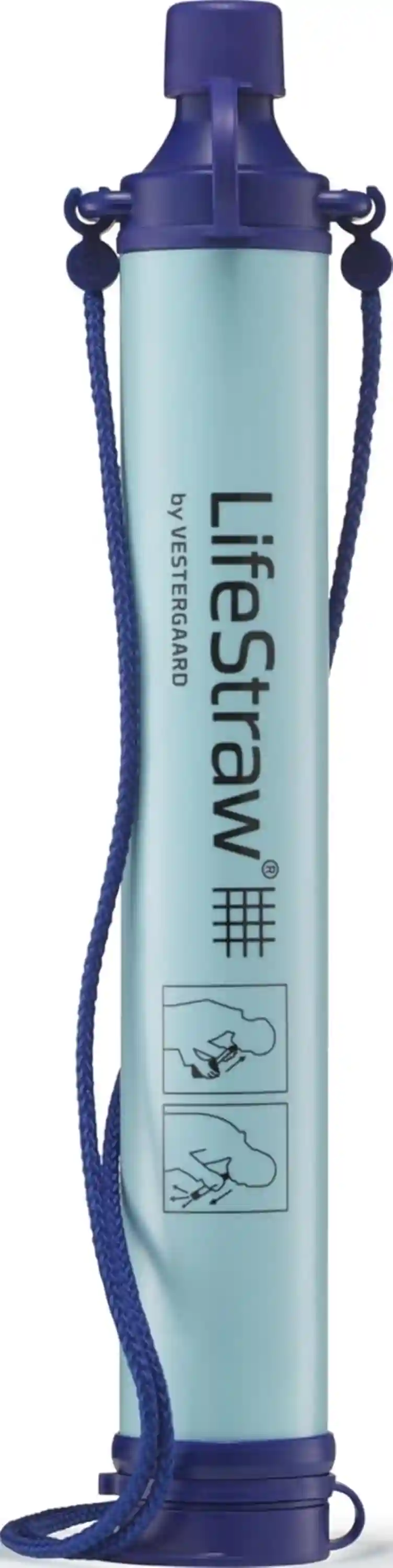 LifeStraw Personal Water Filter for Hiking, Travel and Emergency, Blue, 1PK