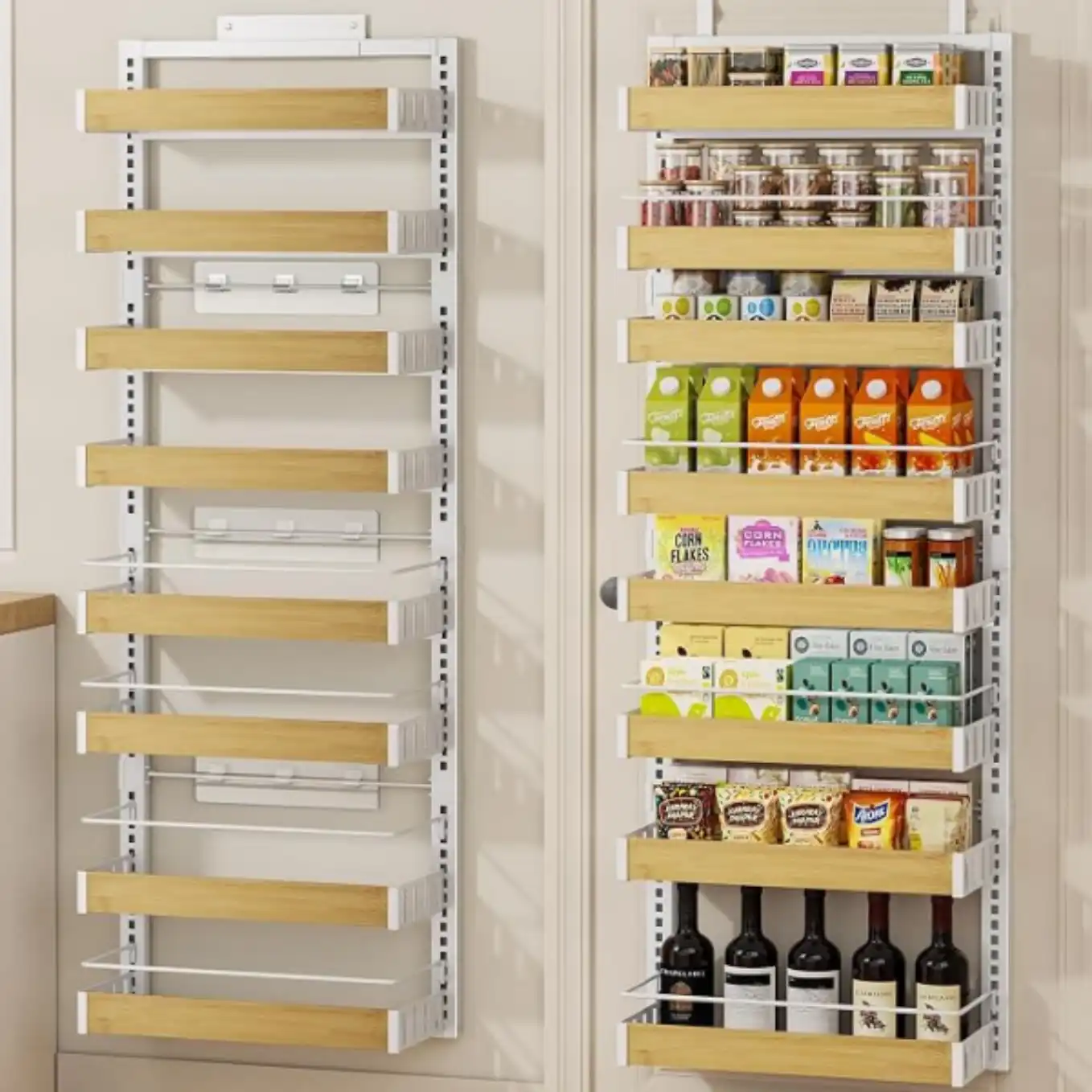 POKIPO 8 Tier Over The Door Pantry Organizer Rack