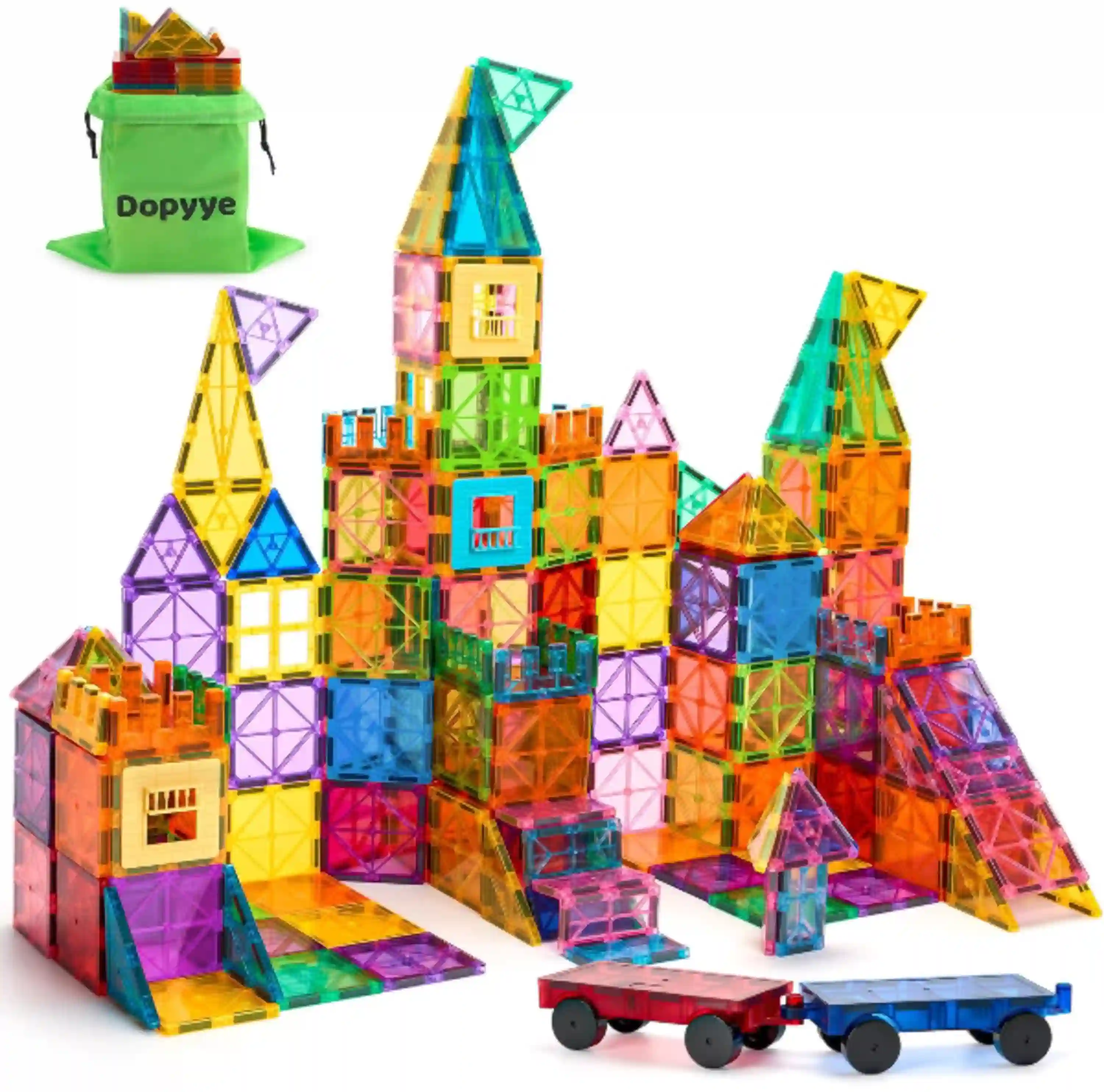 Dopyye 100 PCS Magnetic Building Tiles Set with Storage Bag