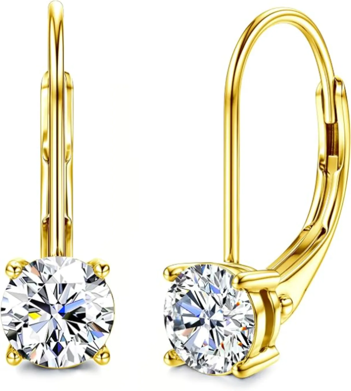 Blahanna Moissanite Dangle Drop Earrings Sterling Silver D Color Round Cut