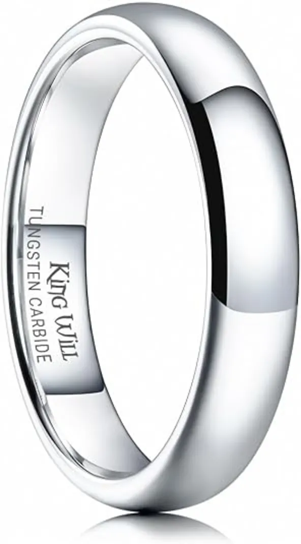 King Will Tungsten Carbide Domed Wedding Band for Men and Women