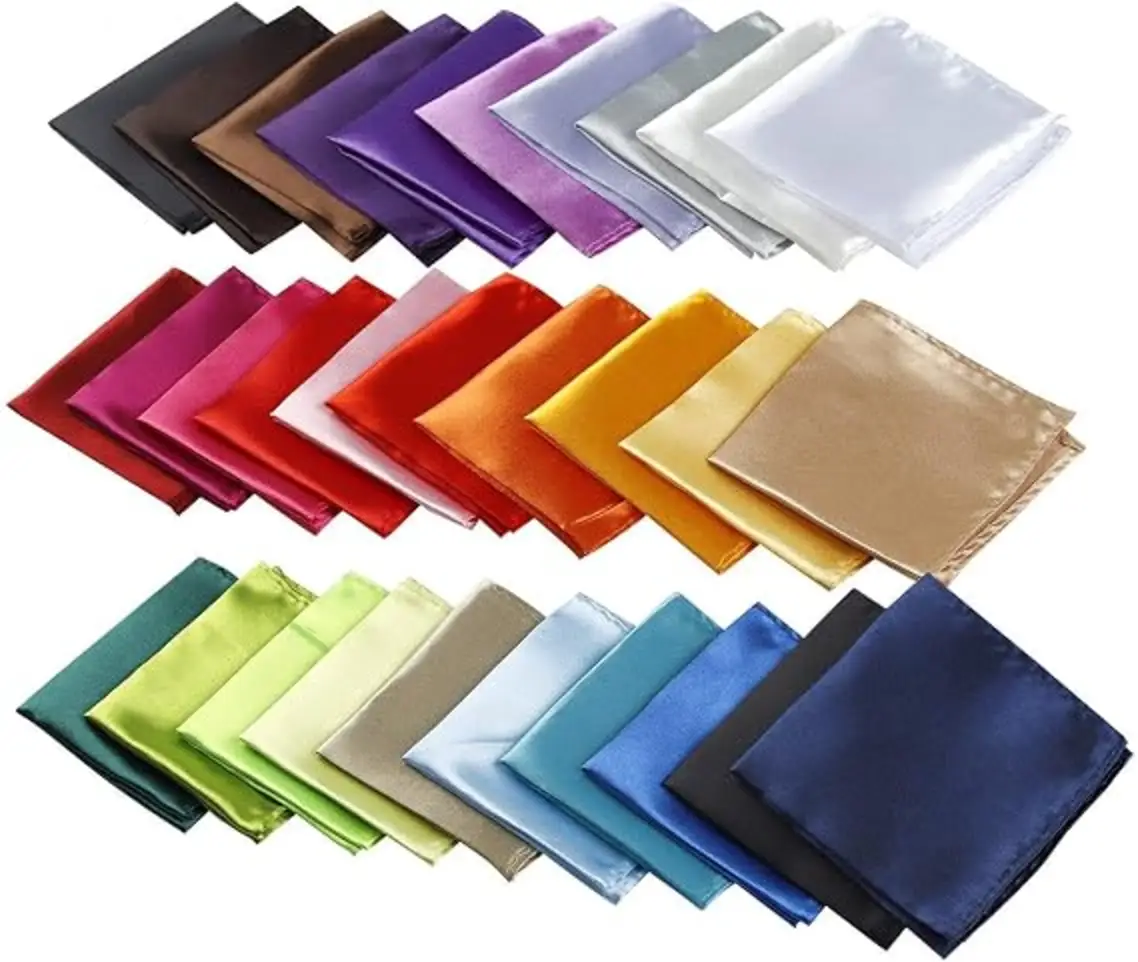 MONOTONOUS Mens Pocket Squares Pack of 30 Satin Polyester 8.6 Inch