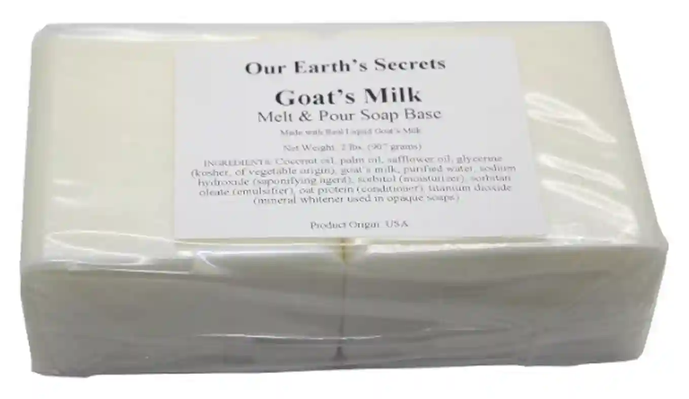 Our Earth's Secrets Two Pounds Goat's Milk Melt and Pour Soap Base