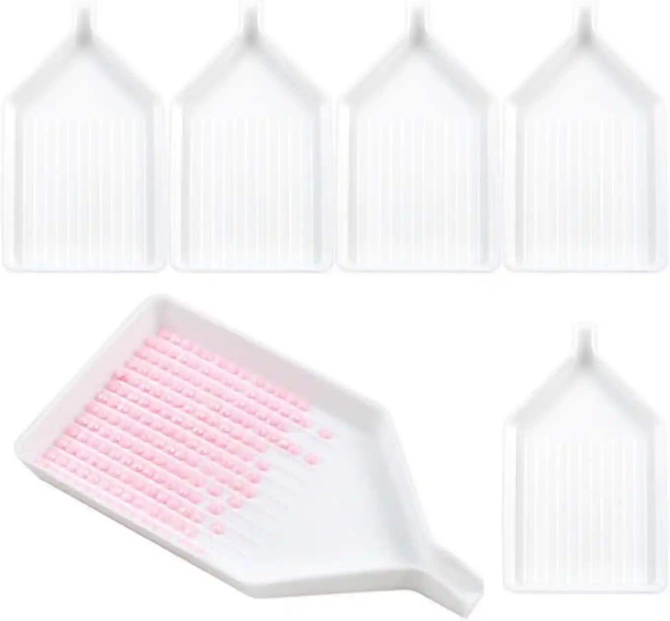 Ceemiaa 6 PCS Plastic Diamond Painting Bead Sorting Trays Durable Craft Accessories
