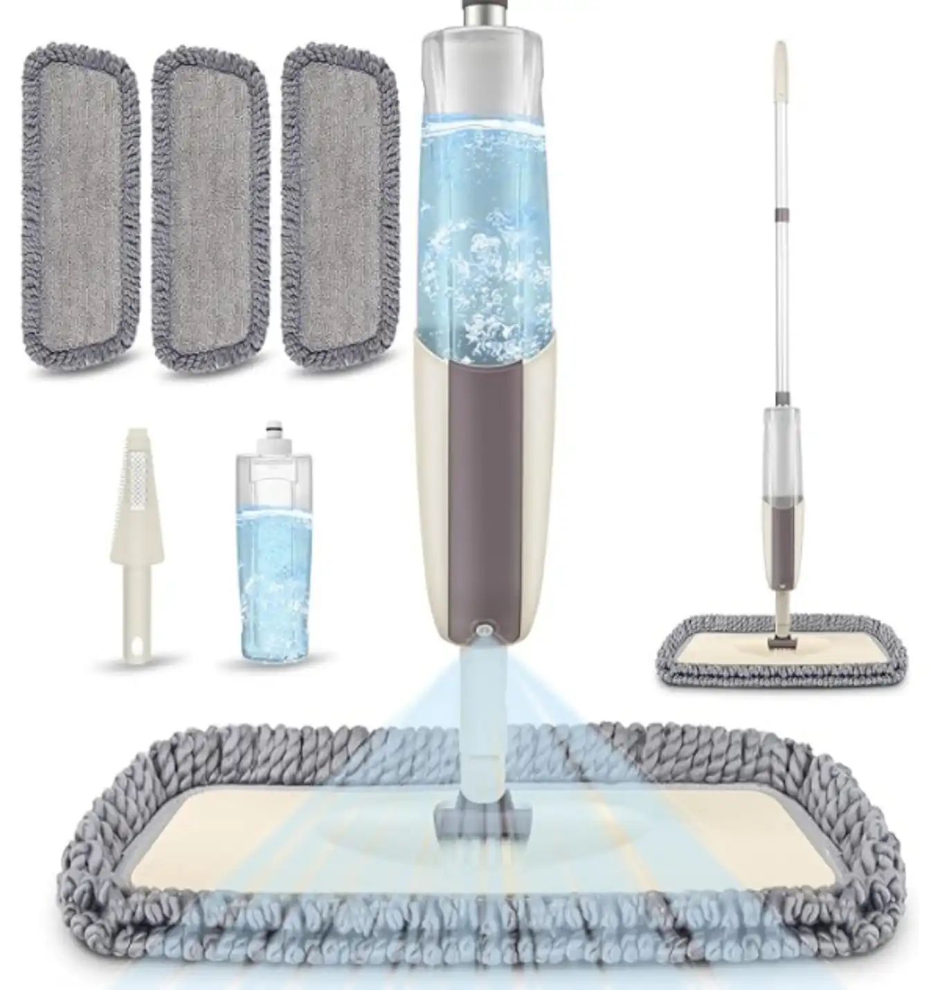 MEXERRIS Spray Wet Mop for Floor Cleaning Hardwood Flat Mop with Sprayer