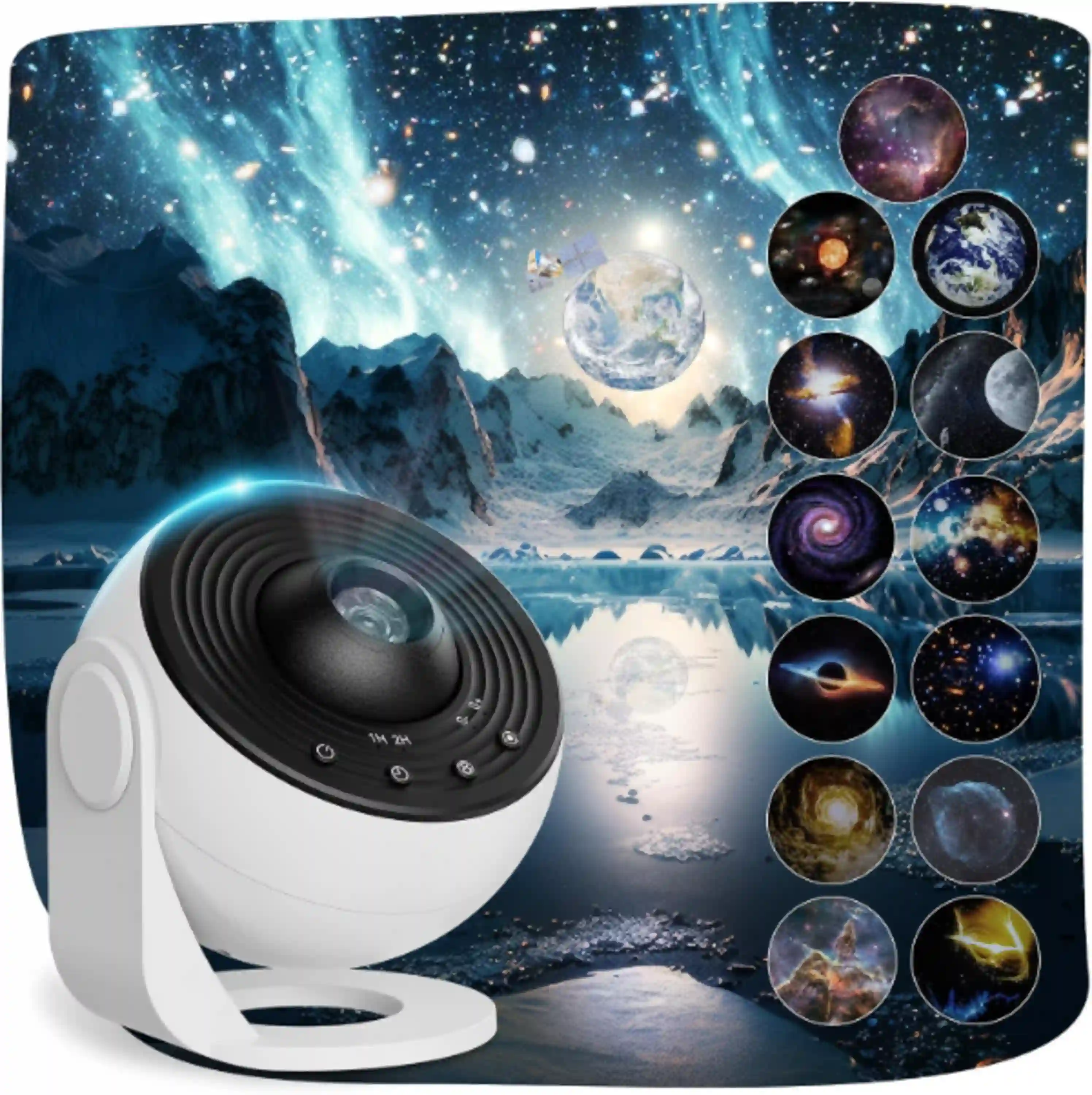 Galaxy Projector Night Light 13-in-1 Star Planetarium Projector White